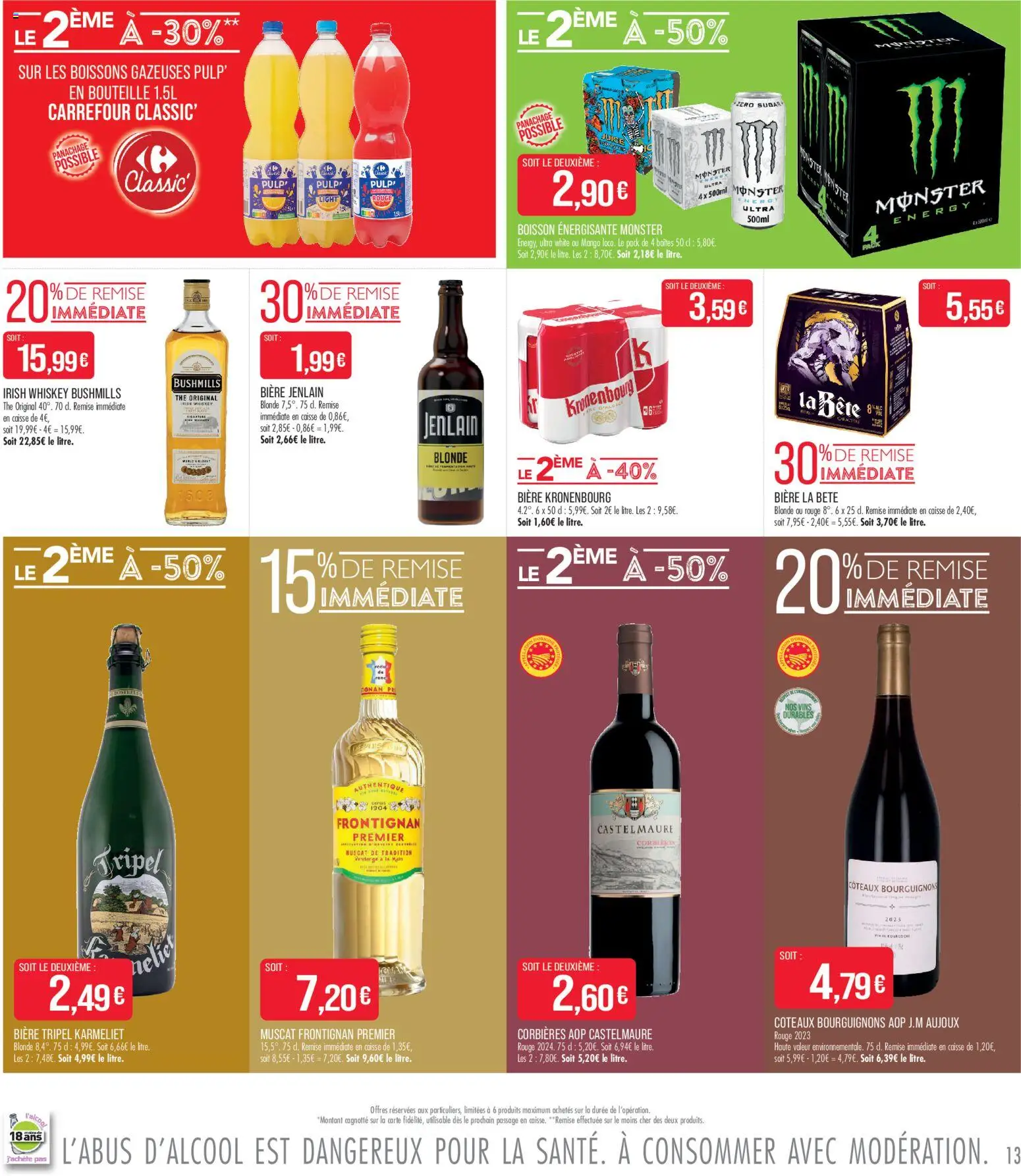 {H1} | Page: 13 | Produits: Boisson énergisante, Bière, Thé