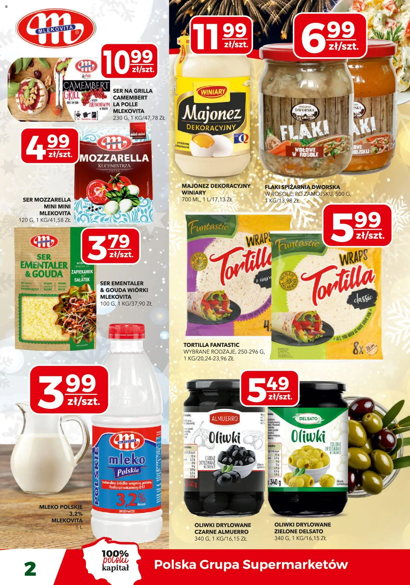Top Market Gazetka mini od 27.12.2025 | Strona: 2 | Produkty: Grill, Camembert, Mozzarella, Ser na grilla