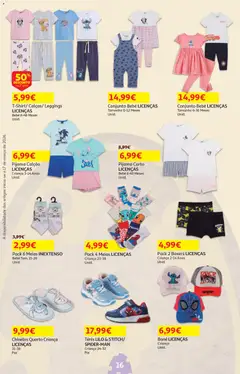 Pré-visualização Auchan - Páscoa válido de 13.03.2026 | Página: 16 | Produtos: Boné, Calção, Meias, Leggings