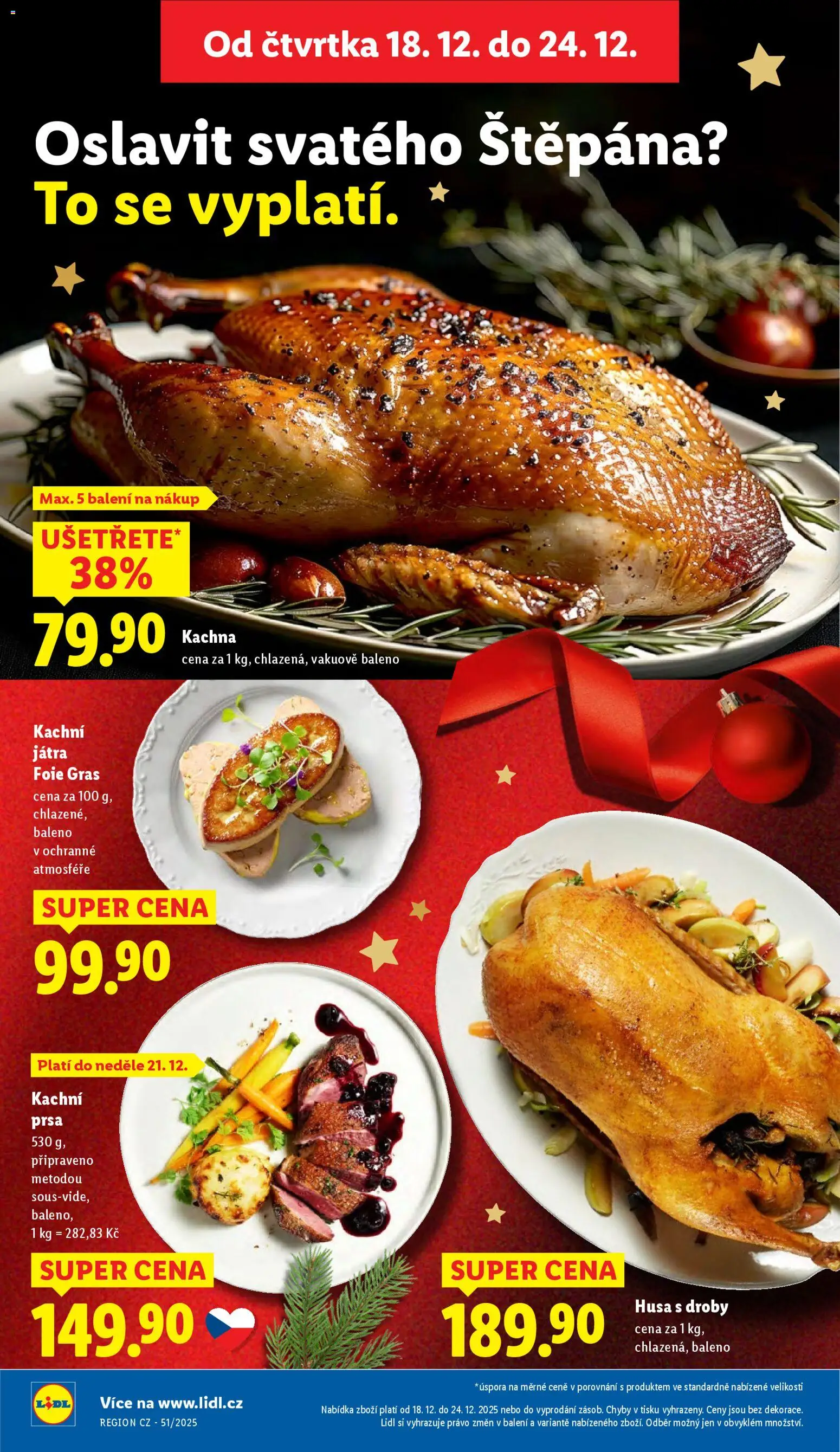 Lidl leták od 18.12.2025 | Strana: 14 | Produkty: Kachní játra, Kachní prsa, Kachna, Husa
