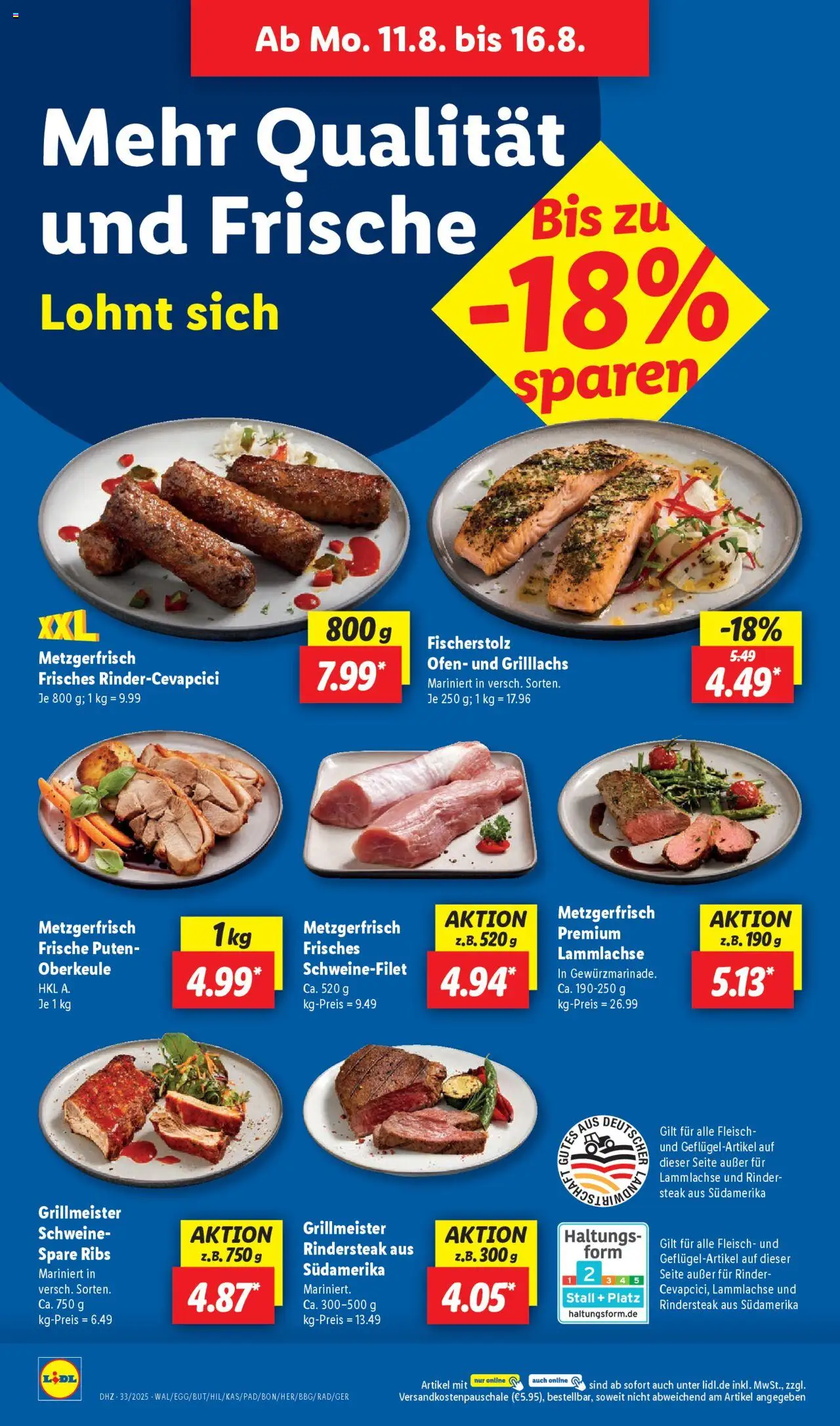 Lidl Prospekt Uffenheim - gültig ab dem 11.08.2025 | Seite: 6 | Produkte: Ofen, Spare ribs, Schweinefilet, Steak