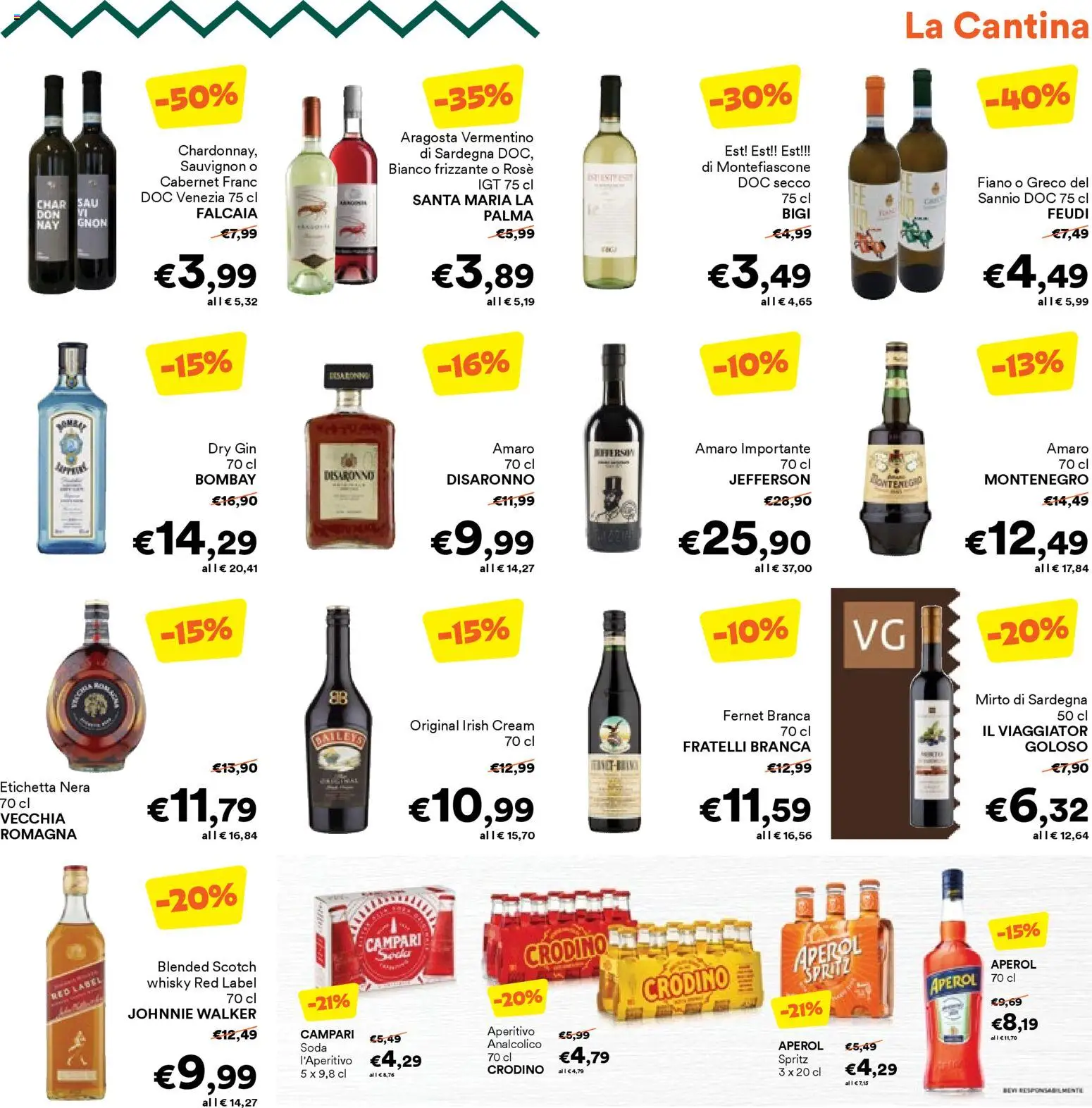 Volantino Unes del 23.03.2026 | Pagina: 17 | Prodotti: Gin, Aperol, Amaro, Aperitivo