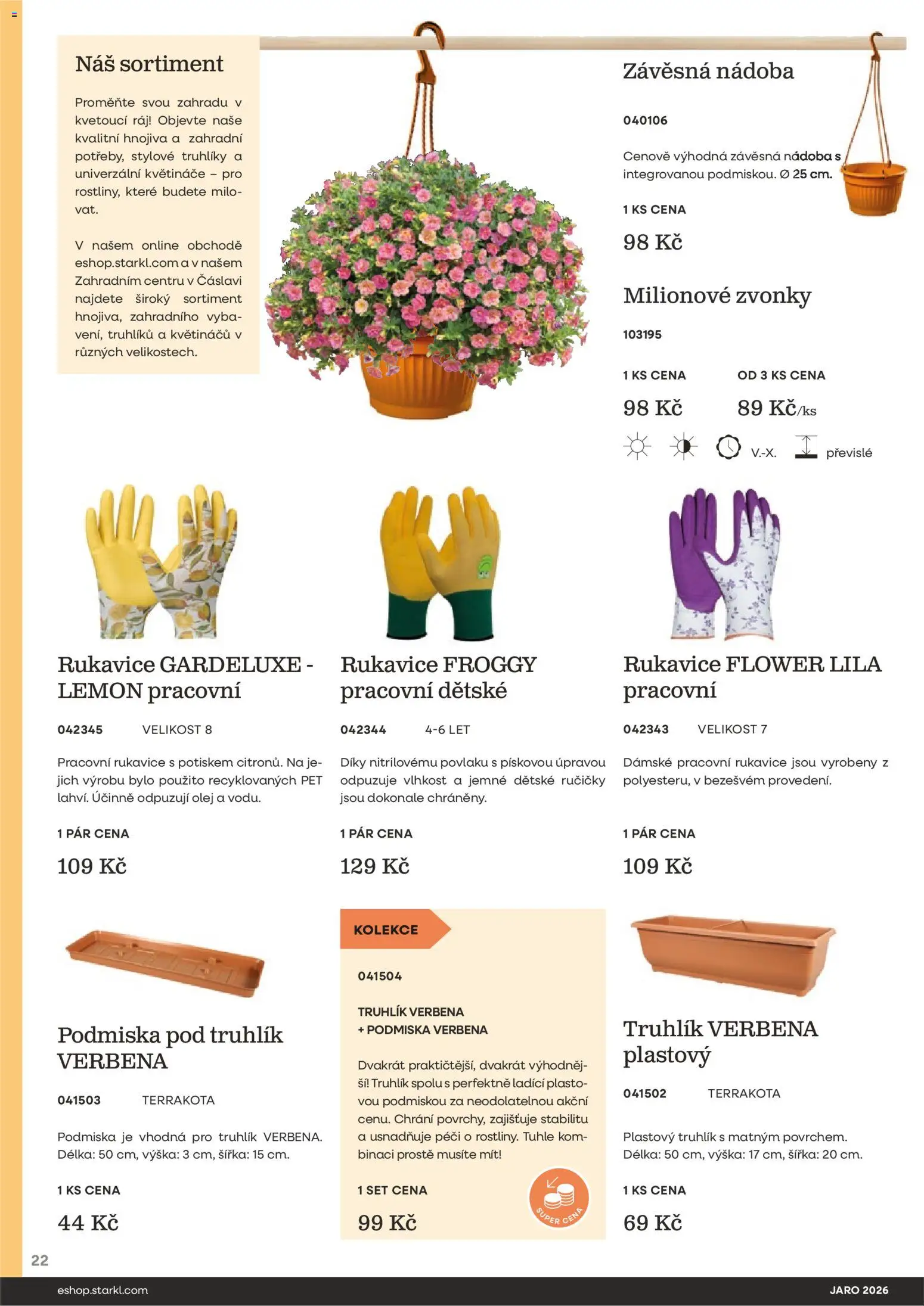 Starkl katalog Jaro 2026 od 25.02.2026 | Strana: 22 | Produkty: Truhlík, Truhlíky, Olej, Květináče