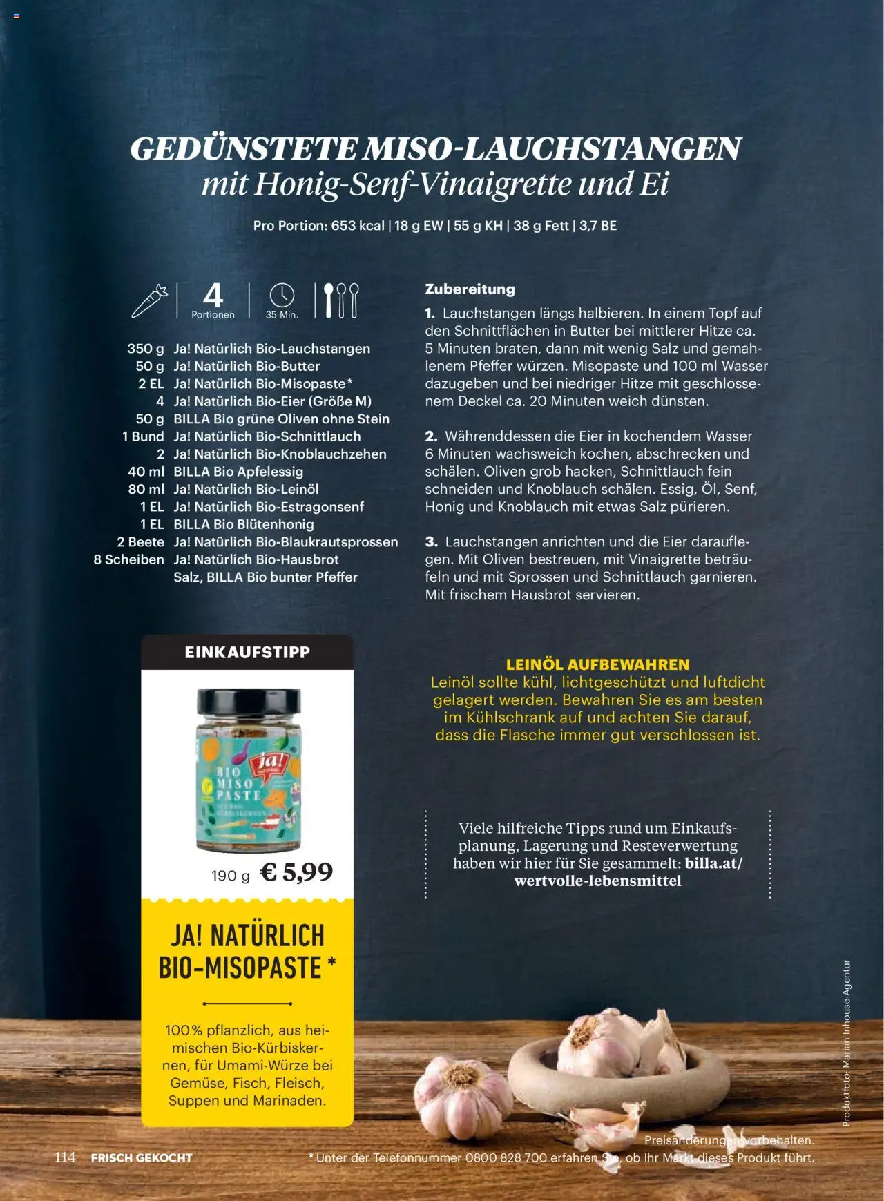 Billa Frisch Gekocht gültig ab 01.10.2025 | Seite: 112 | Produkte: Wasser, Salz, Pfeffer, Szeder