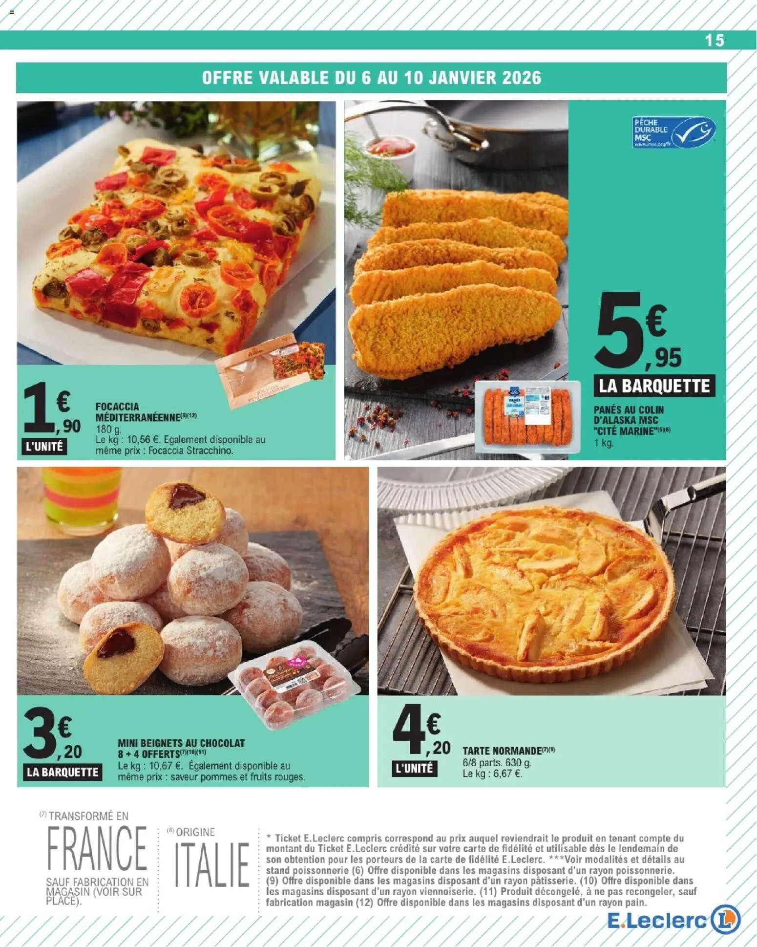 {H1} | Page: 15 | Produits: Pêche, Poissonnerie, Chocolat, Pommes