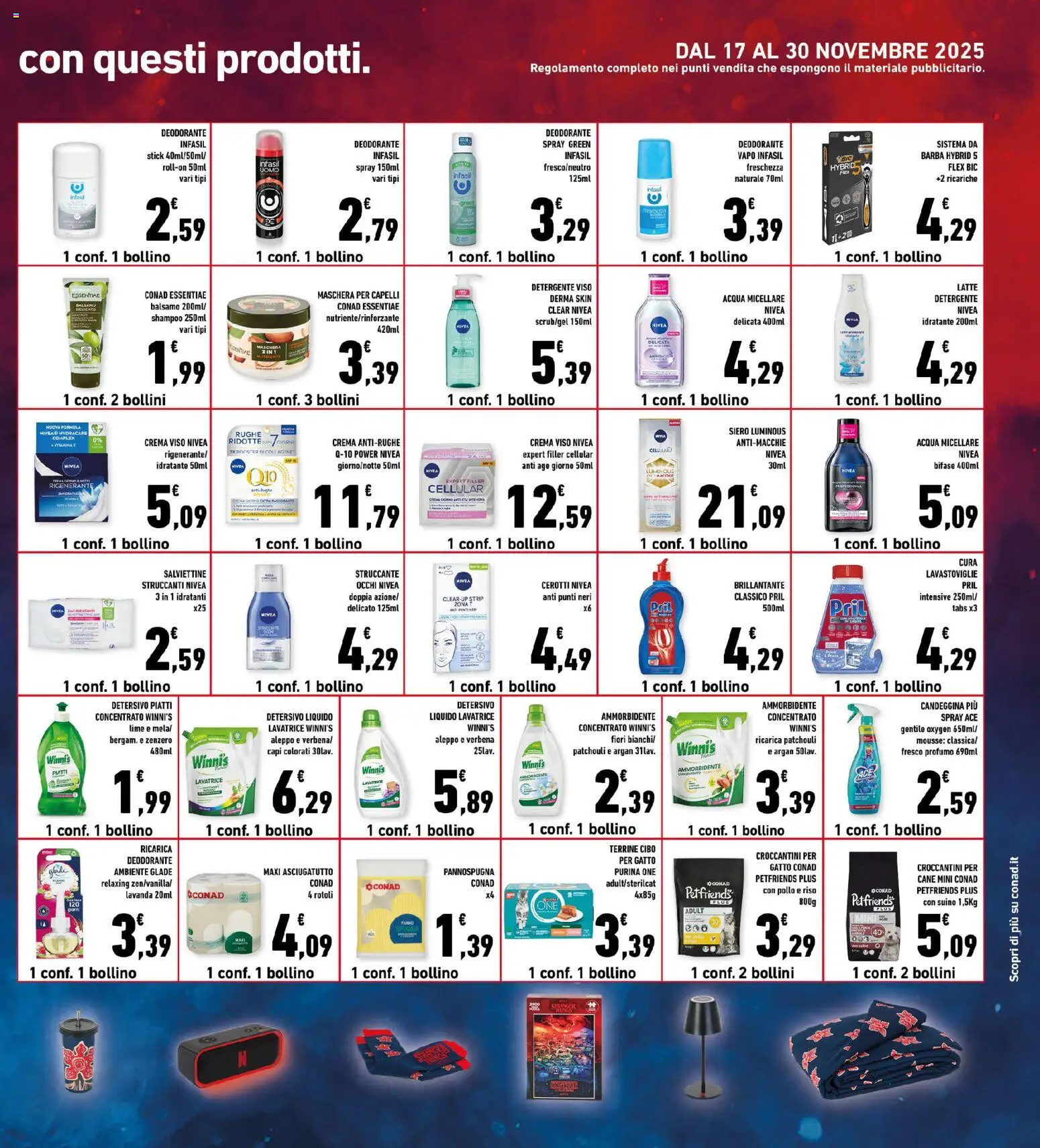 Volantino Conad del 19.11.2025 | Pagina: 25 | Prodotti: Shampoo, Candeggina, Latte, Lavanda