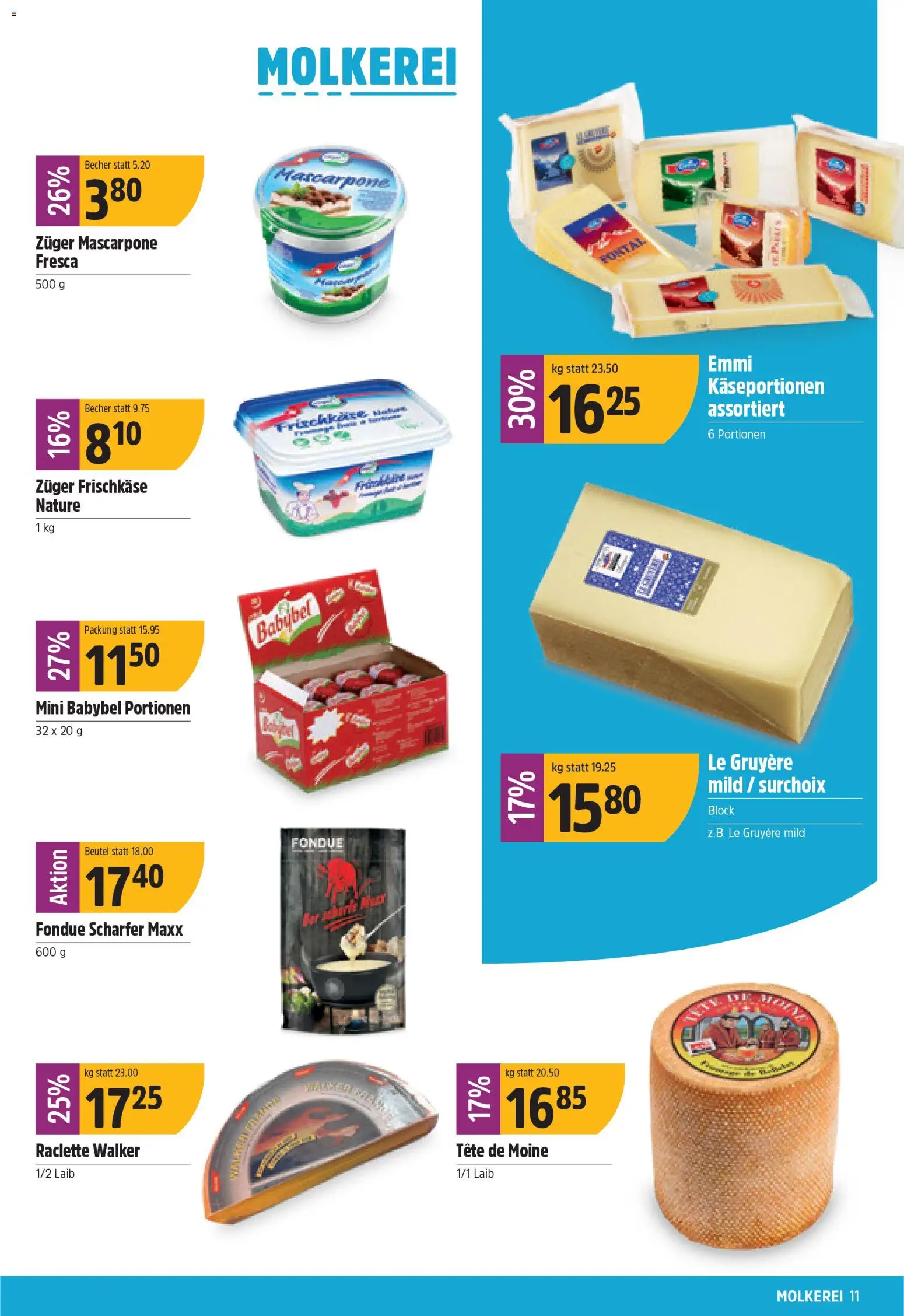 TopCC Aktionen – gültig ab 09.02.2026 | Seite: 11 | Produkte: Mascarpone, Raclette, Fondue