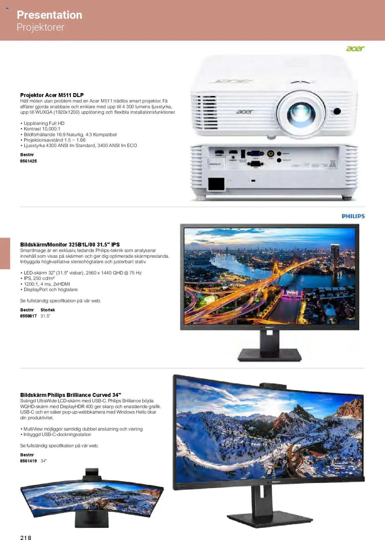 Office Depot reklamblad aktuell från 01.02.2025 | Sida: 220 | Produkter: Bildskärm, Häll, Högtalare
