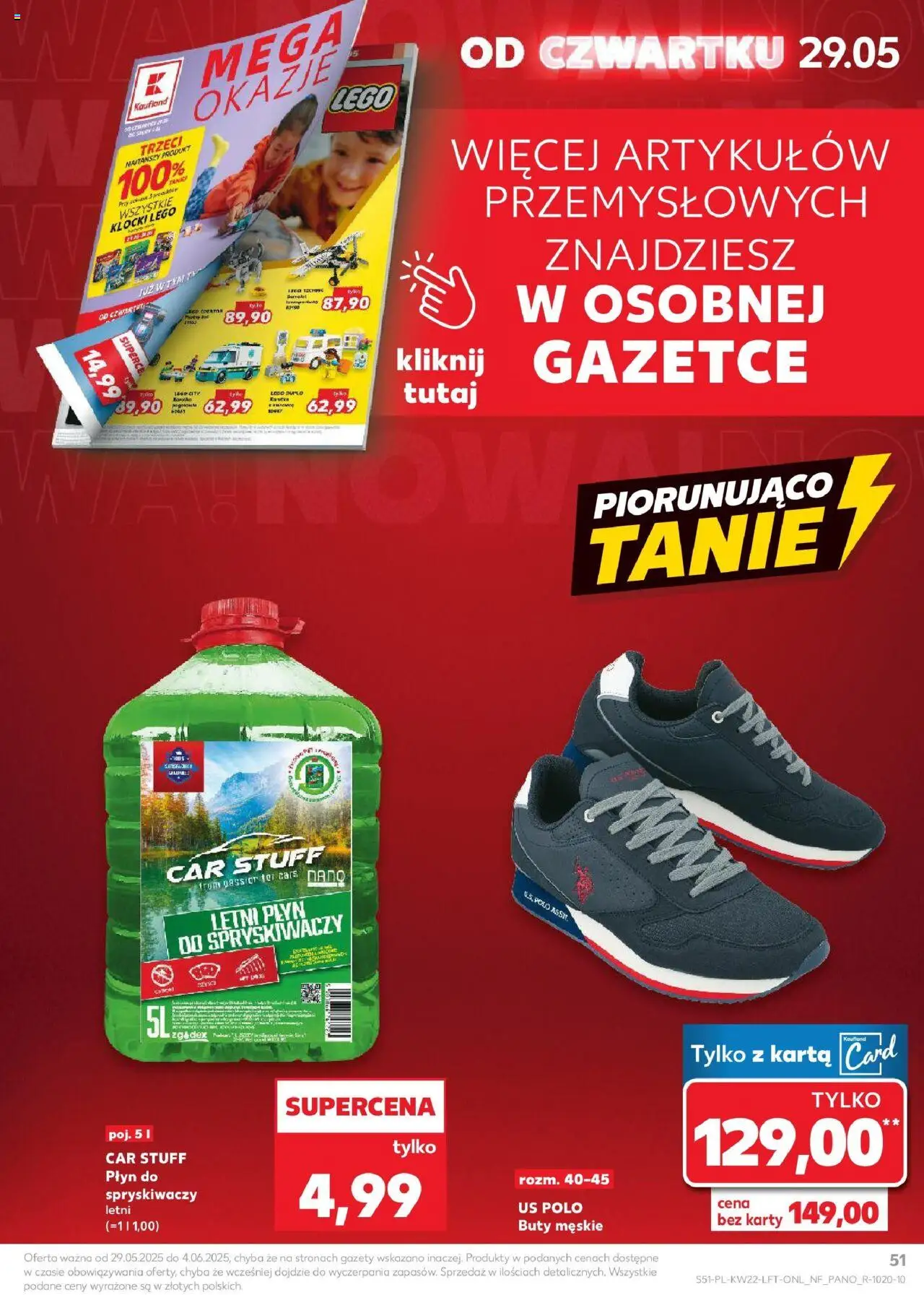 Kaufland gazetka od 29.05.2025 | Strona: 51 | Produkty: Karta, Lego, Płyn do spryskiwaczy, Klocki Lego