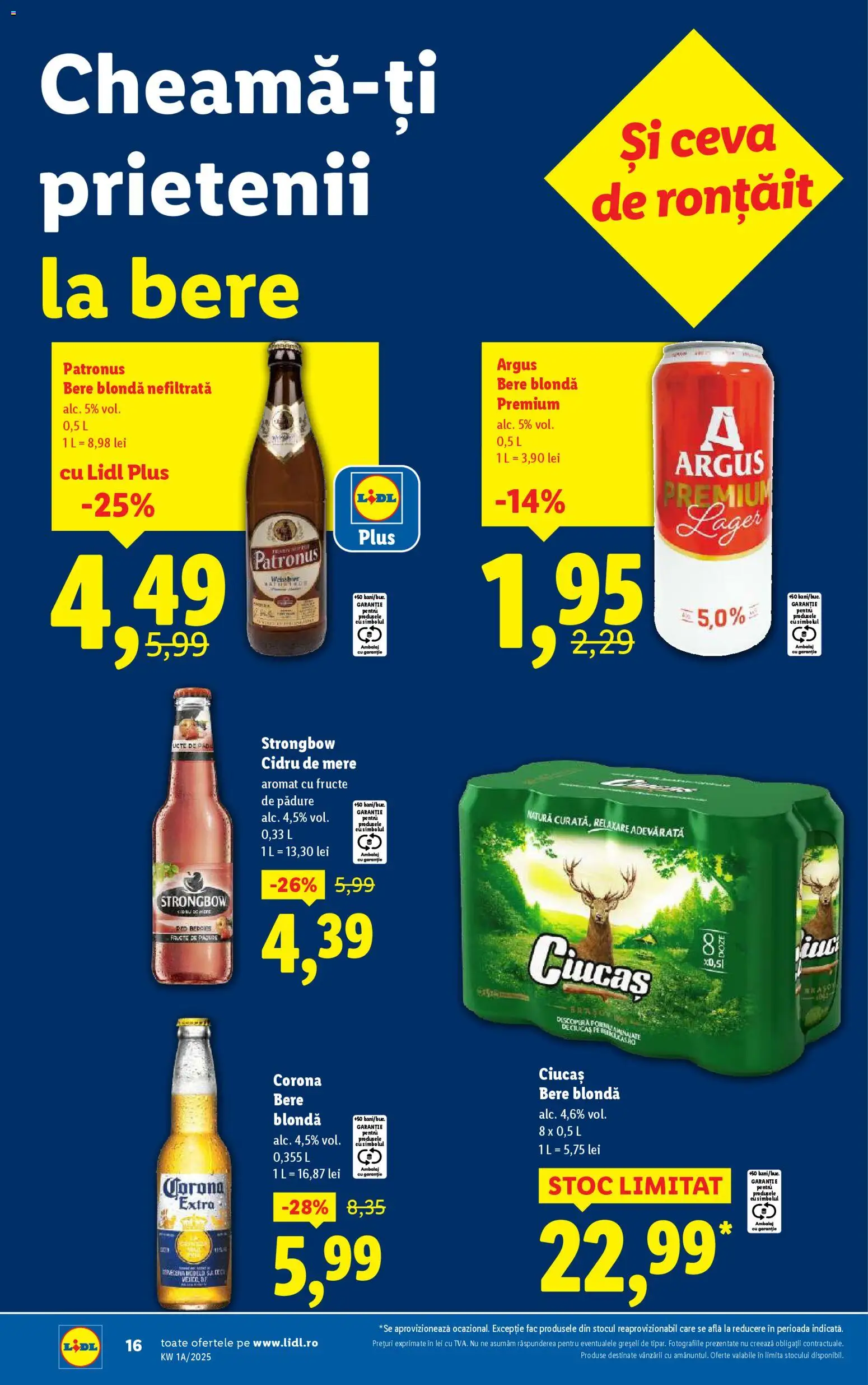 Noul catalog Lidl – valabil de la 27.12.2025 | Pagină: 16 | Produse: Bere, Mere, Fructe