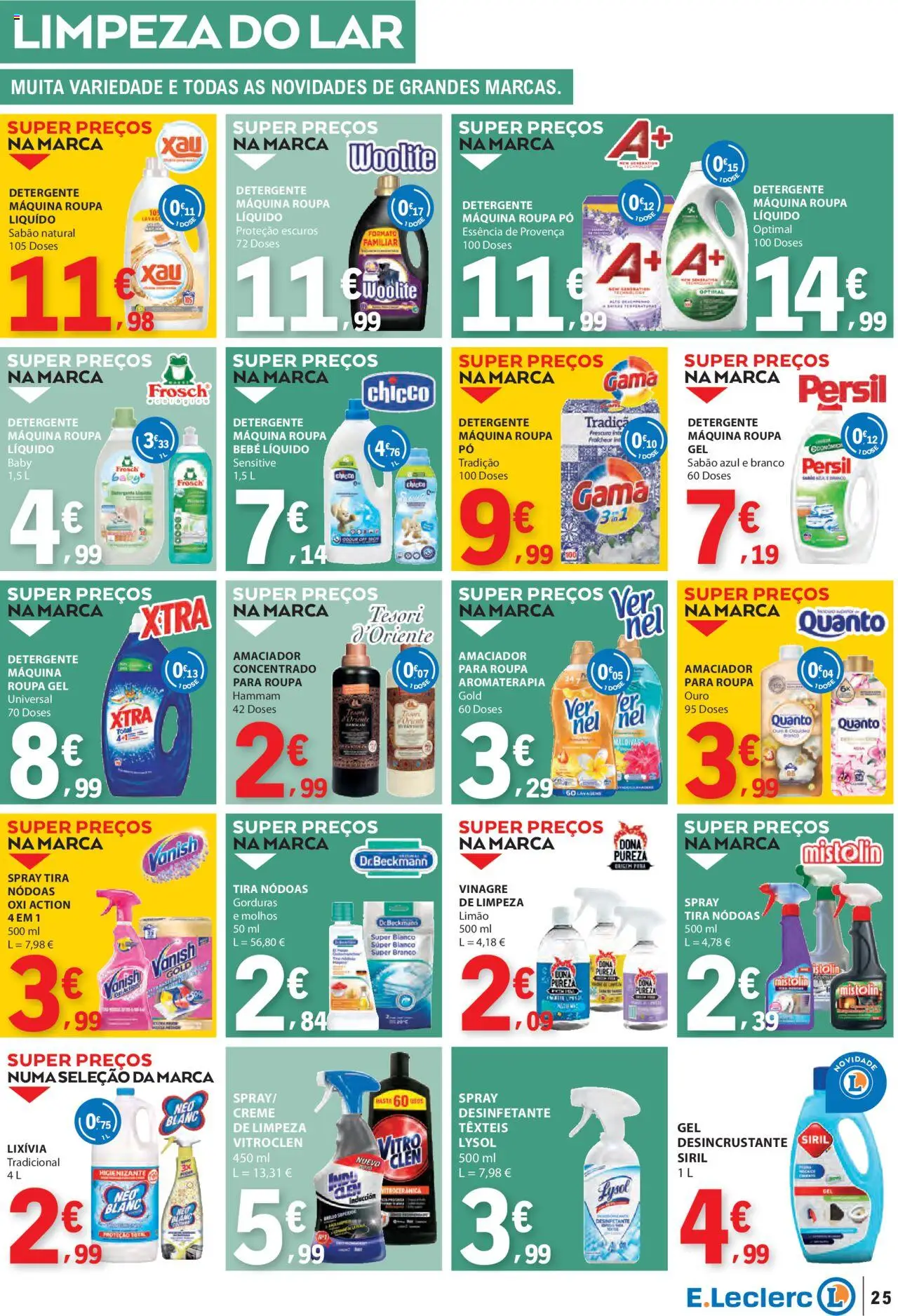 E.Leclerc folheto │ válido de 31.07.2025 | Página: 25 | Produtos: Pó, Detergente, Persil, Creme