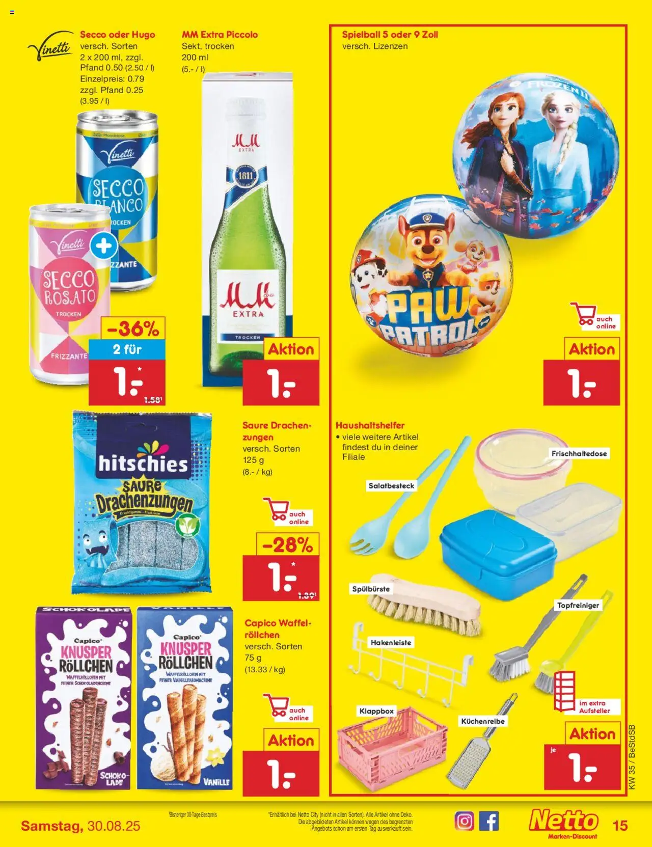 Netto Marken-Discount Prospekt 	 - gültig ab dem 25.08.2025 | Seite: 21 | Produkte: Schokolade, Hakenleiste, Hugo