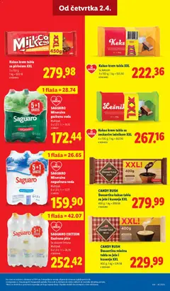 Kakao krem tabla sa pirinčem XXL, Kakao krem tabla sa pirinčem XXL, 3 x 150 g - pregled Lidl kataloga - važi od 02.04.2026 | Strana: 51 | Proizvode: Keks, Negazirana voda, Candy, Mineralna voda