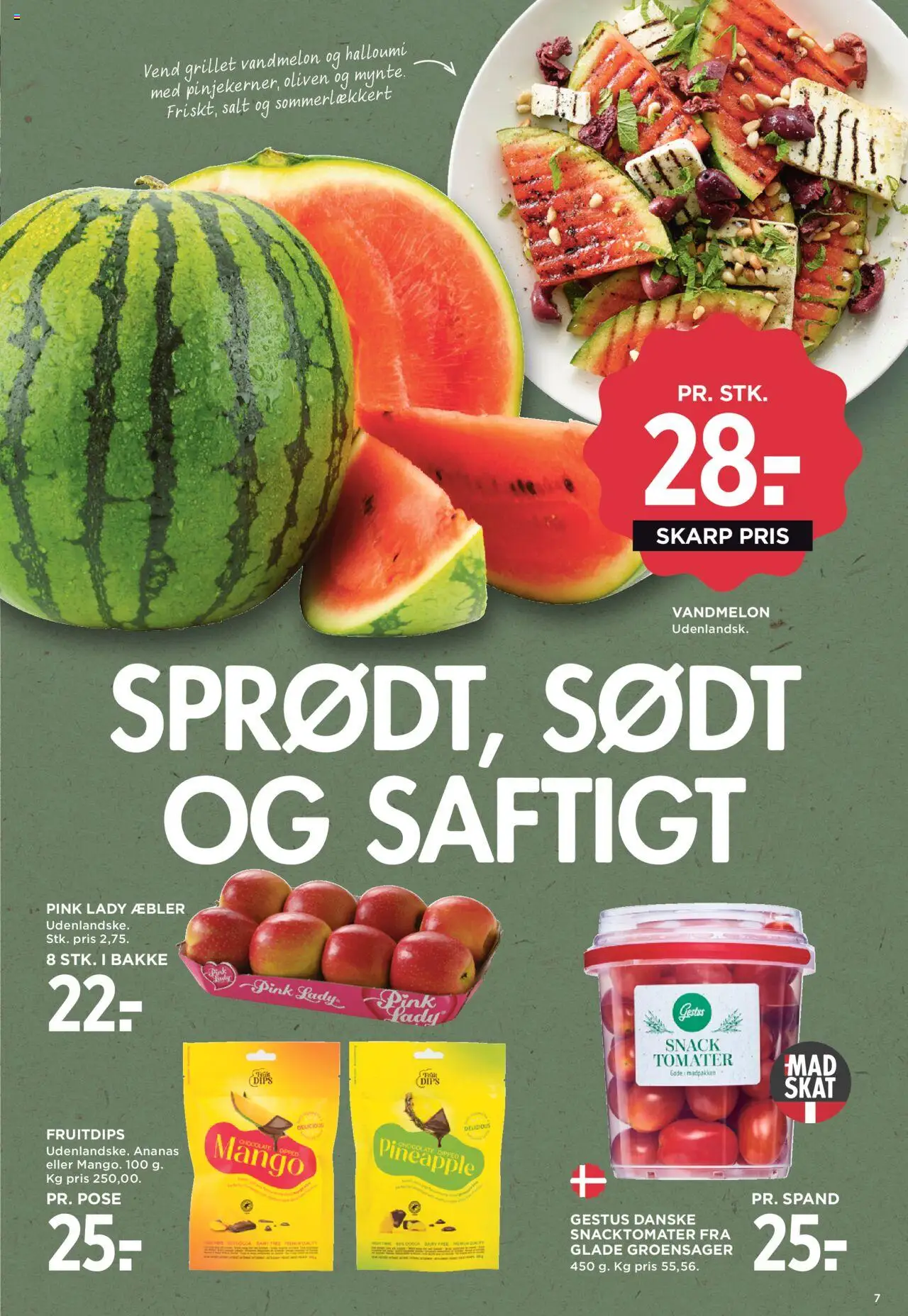 Meny Tilbudsavis gyldig fra 08.08.2025 | Side: 9 | Produkter: Æbler, Ananas, Vandmelon, Oliven