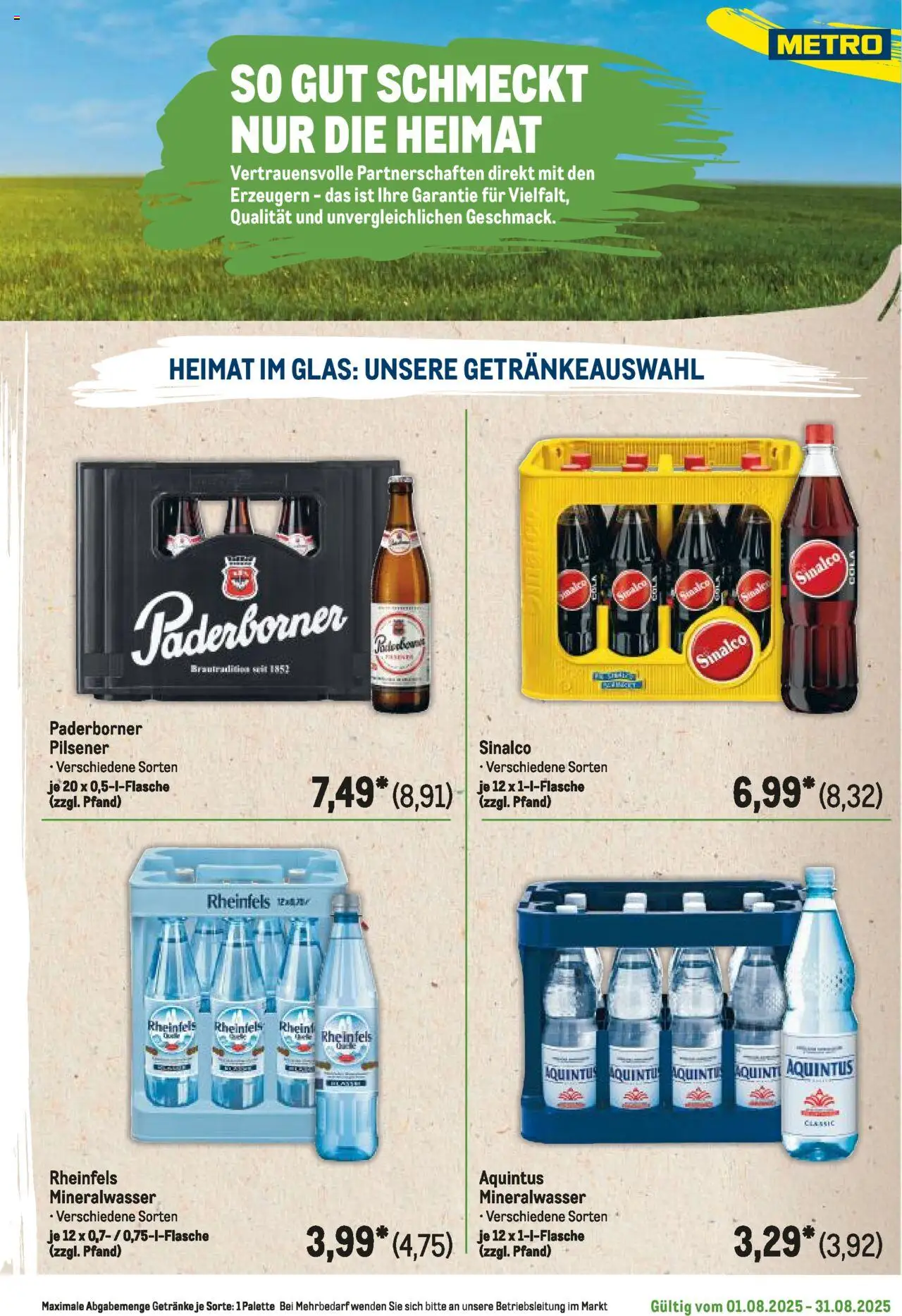 Metro Regionaler Flyer - gültig ab dem 01.08.2025 | Seite: 21 | Produkte: Sinalco, Mineralwasser