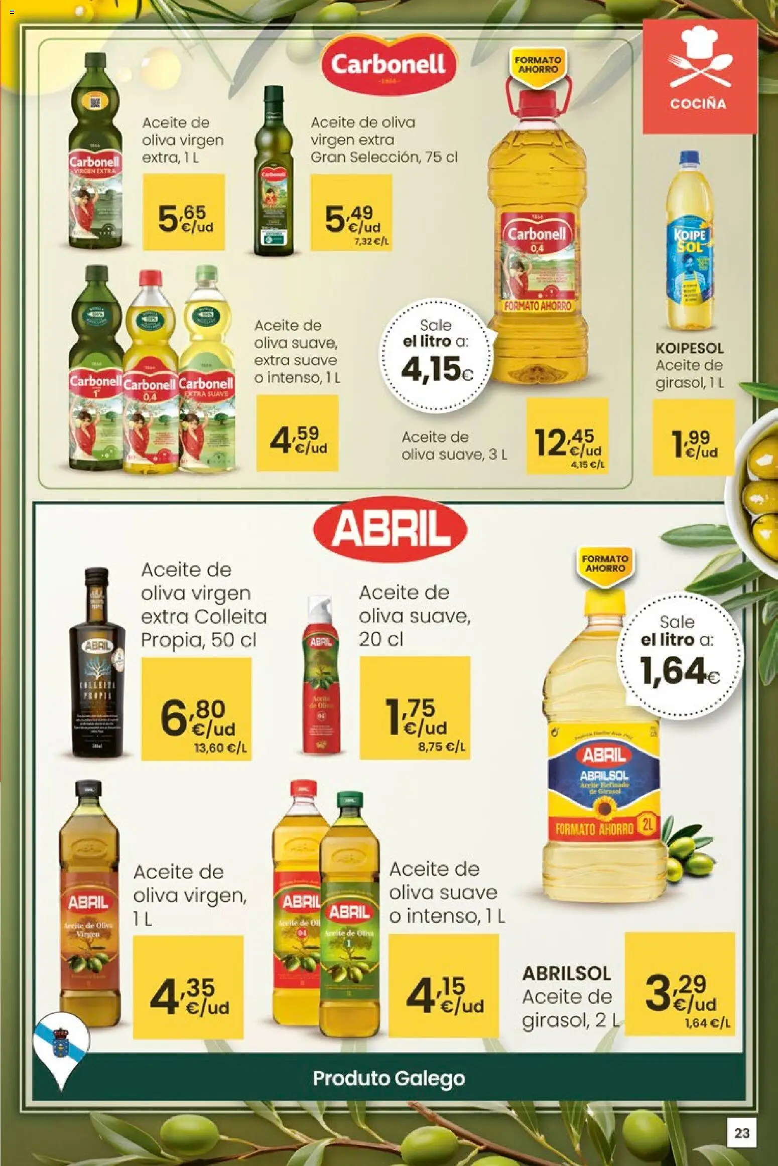 Eroski - Entroido do aforro │ válido desde el 12.02.2026 | Página: 23 | Productos: Aceite, Aceite de oliva, Cocina