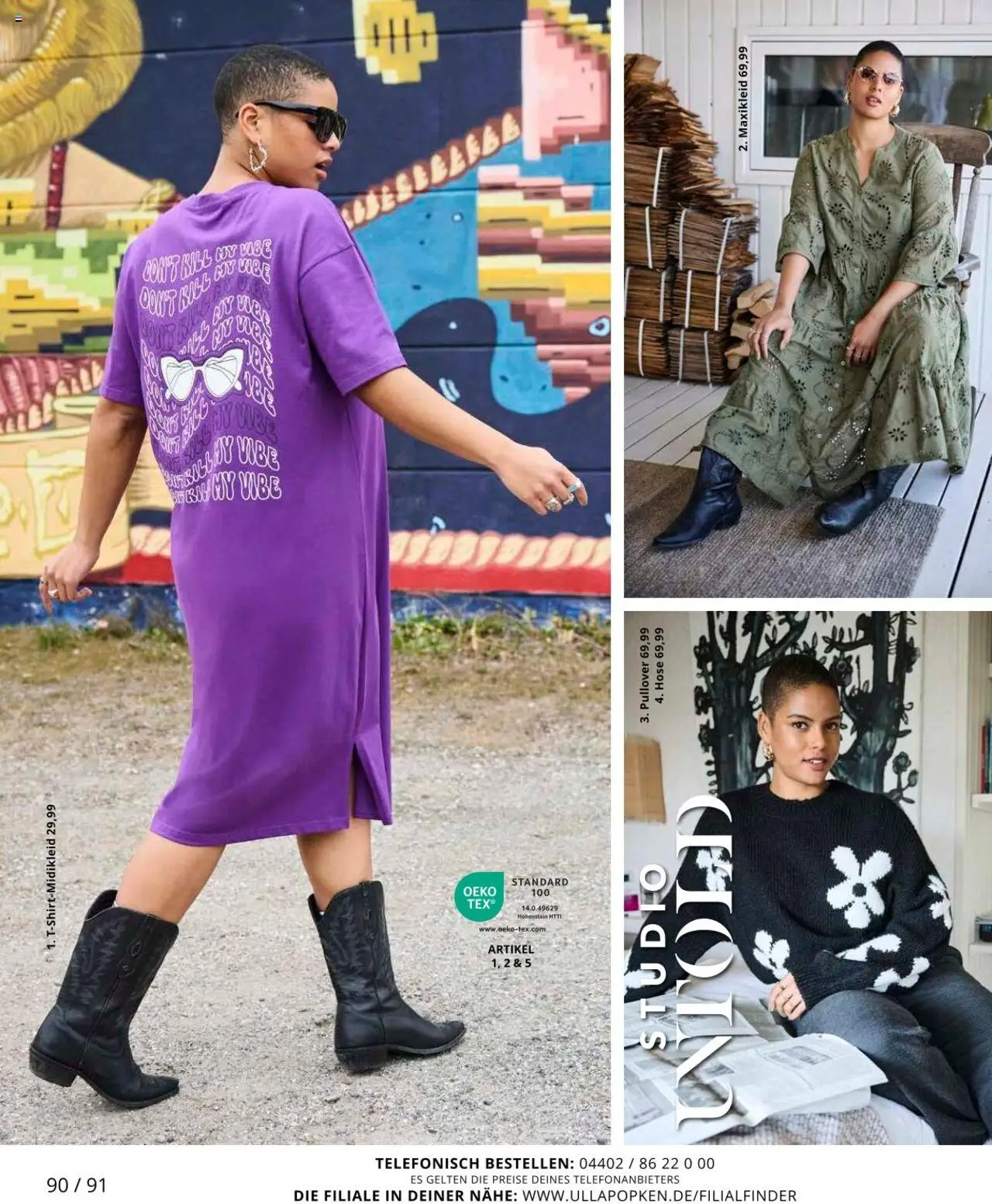 Ulla Popken Prospekt 	 - gültig ab dem 01.08.2025 | Seite: 90 | Produkte: Maxikleid, Pullover, Hose