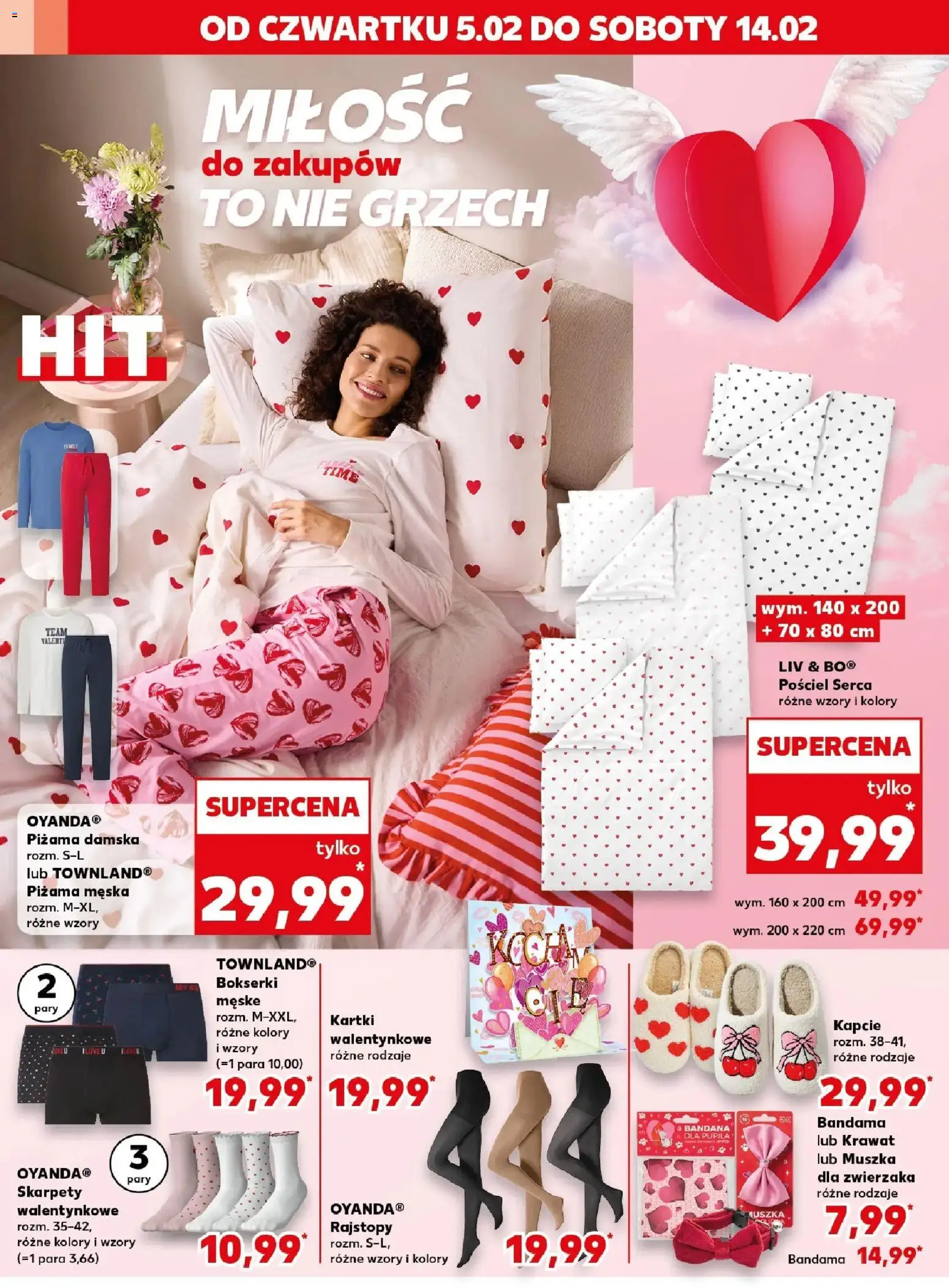 Kaufland gazetka - Mega okazje od 05.02.2026 | Strona: 6 | Produkty: Pościel, Piżama, Bokserki, Kapcie