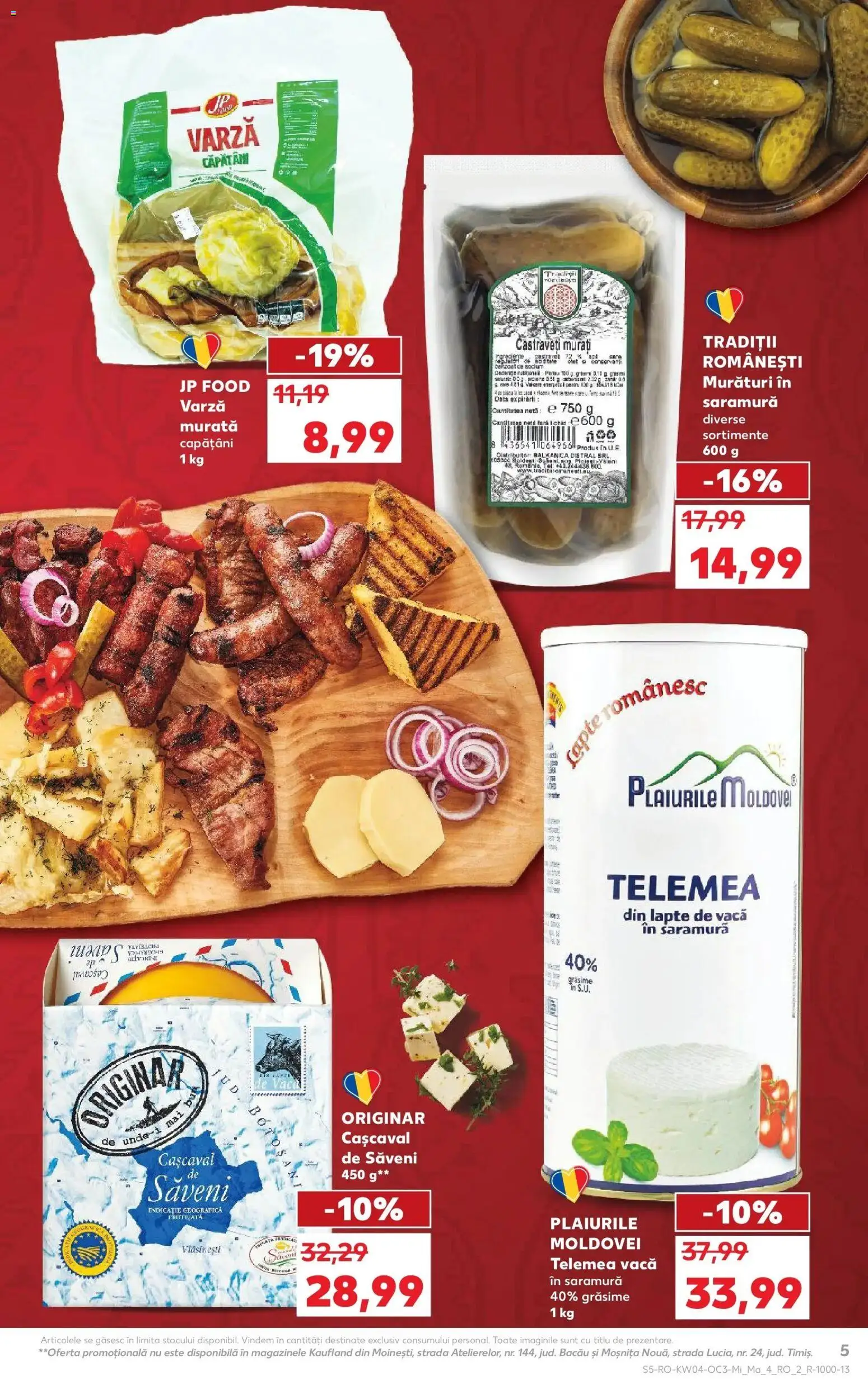 Noul catalog Kaufland – valabil de la 21.01.2026 | Pagină: 5 | Produse: Varză, Cașcaval, Lapte, Castraveți