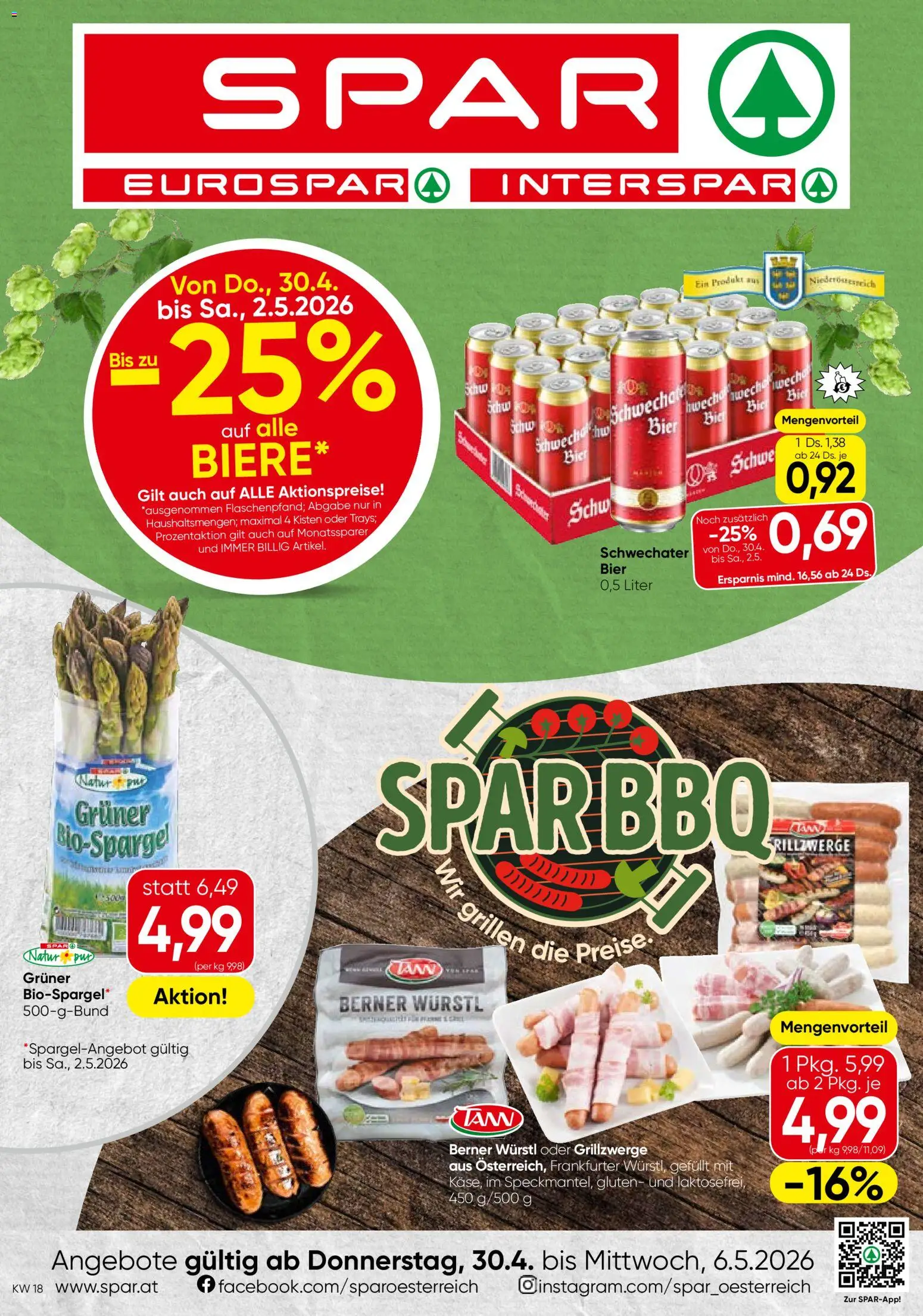 Spar Flugblatt - Niederösterreich gültig ab 30.04.2026 | Seite: 1 | Produkte: Bier