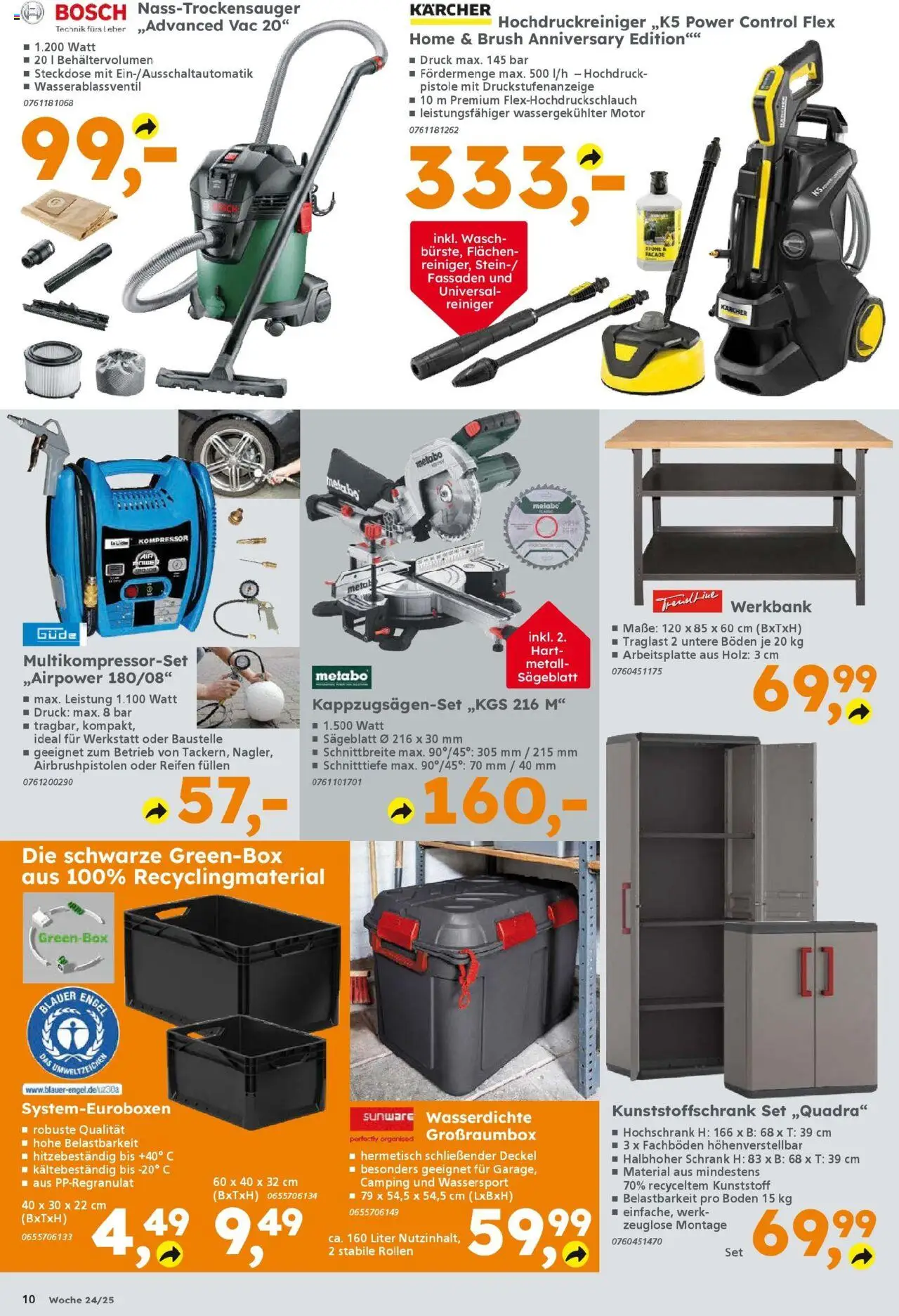 Globus Baumarkt prospekt Göttingen	 - gültig ab dem 10.06.2025 | Seite: 10 | Produkte: Bosch, Schrank, Hochschrank, Hochdruckreiniger