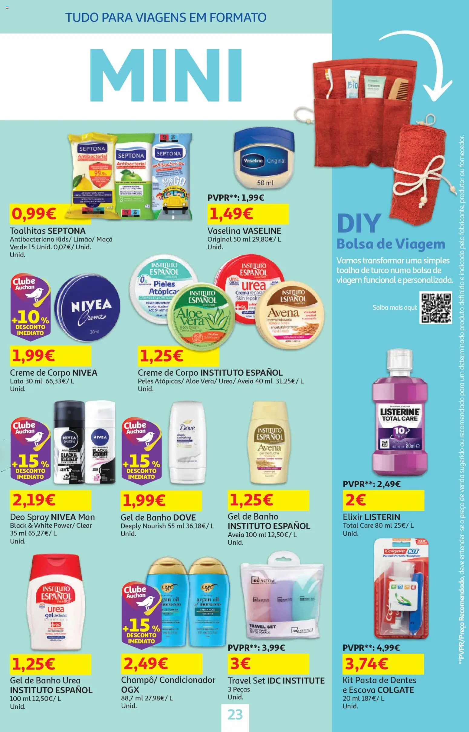 Auchan - Páscoa │ válido de 13.03.2026 | Página: 23 | Produtos: Bolsa, Pasta de dentes, Banho, Creme
