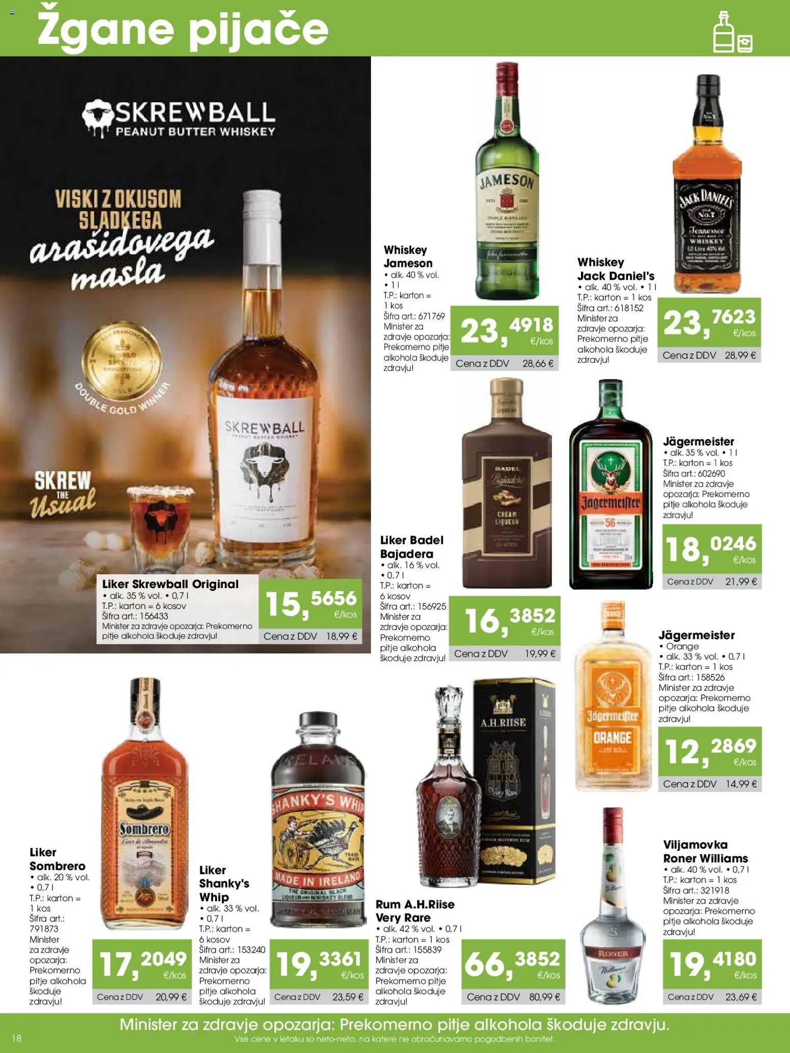 Novi Tuš katalog ponudbe – veljaven od 07.12.2025 | Stran: 18 | Izdelki: Kos, Viski