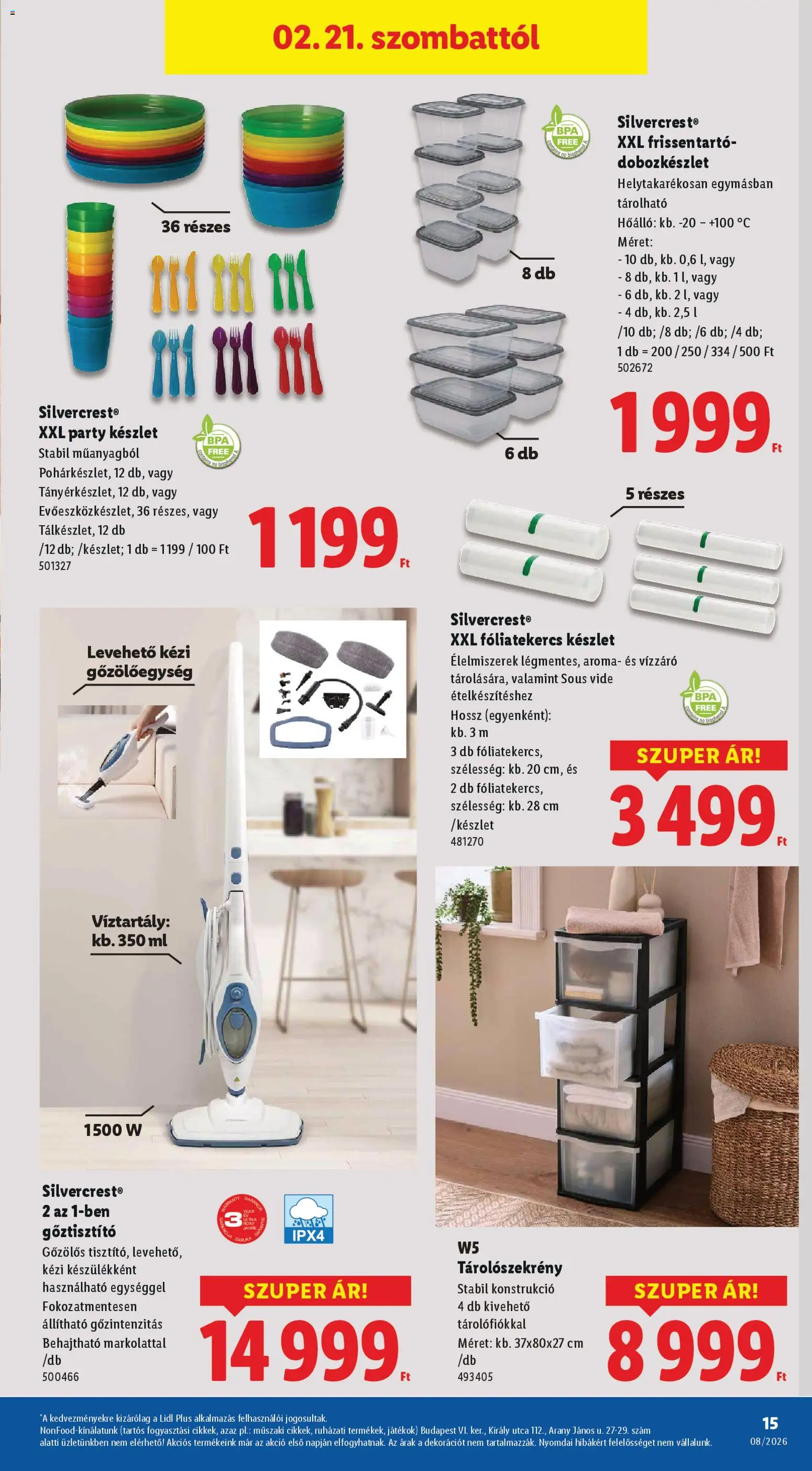 Lidl akciós ujság - amely érvényes a következő dátumtól: 19.02.2026 | Oldal: 15