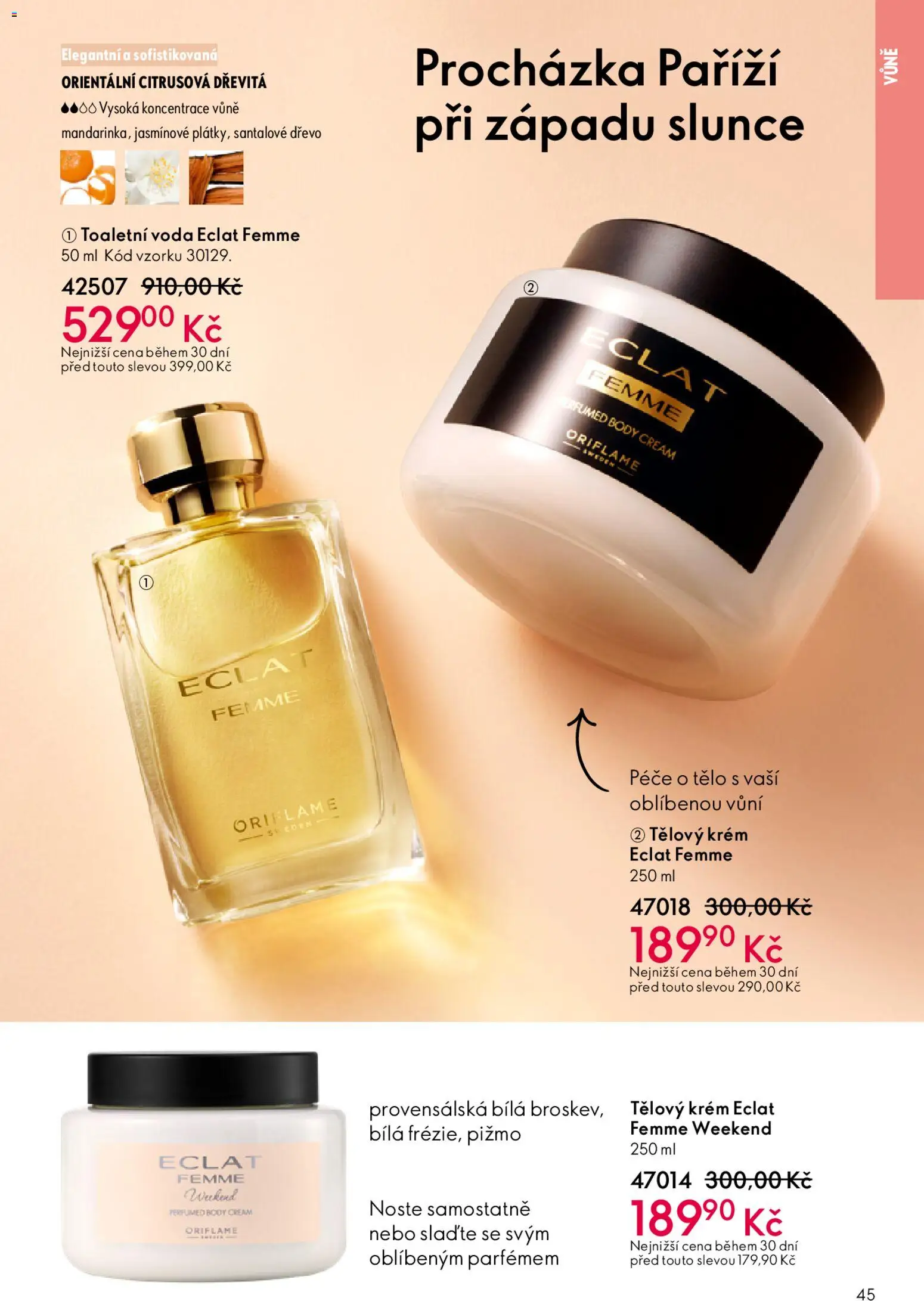 Oriflame katalog č. 04/2026 od 04.03.2026 | Strana: 45 | Produkty: Tělový krém, Krém, Body, Toaletní voda