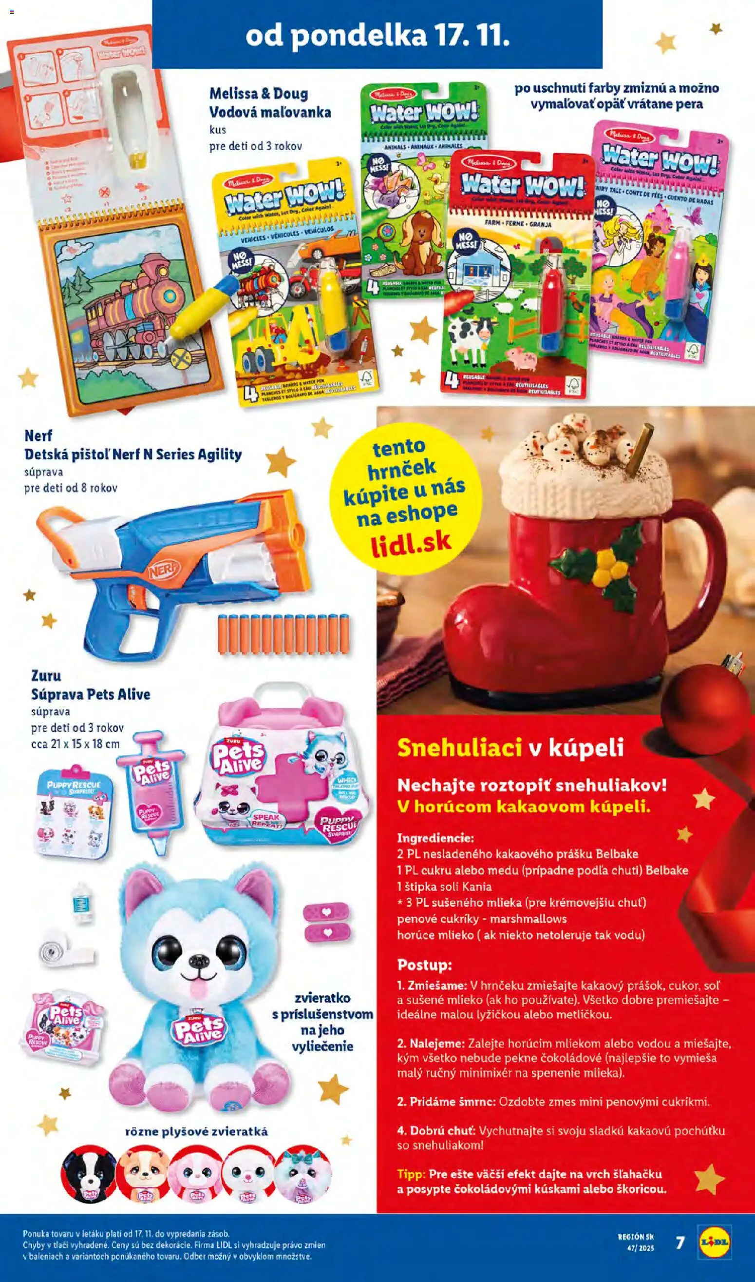 Nové Lidl akcie – leták je platný od 24.11.2025 | Strana: 7 | Produkty: Mlieko, Cukríky, Sušené mlieko, Soľ