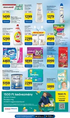 Tesco aktuális akciós újság - amely érvényes a következő dátumtól: 19.03.2026 | Oldal: 7 | Termékek: Ariel, Pampers, Kutyaeledel, Mosogatószer