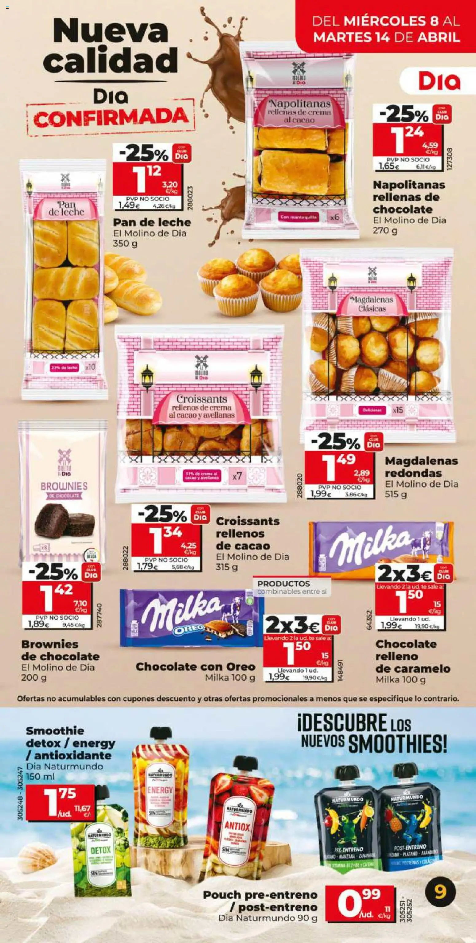Dia - folleto Market │ válido desde el 08.04.2026 | Página: 9 | Productos: Leche, Manzana, Crema, Φρυγανιές σικάλεως