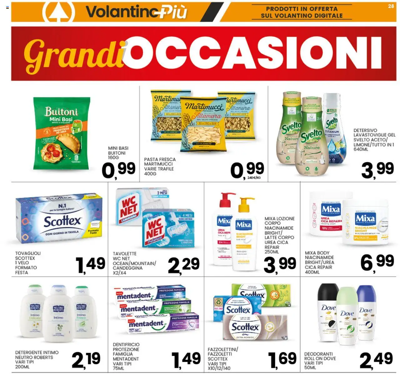 Volantino Interspar del 15.09.2025 | Pagina: 28 | Prodotti: Dentifricio, Pasta, Lavastoviglie, WC