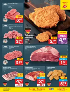Netto Marken-Discount Prospekt 	 ab 27.04.2026 gültig | Seite: 13 | Produkte: Kasseler nacken, Wurst, Fleisch, Hackfleisch