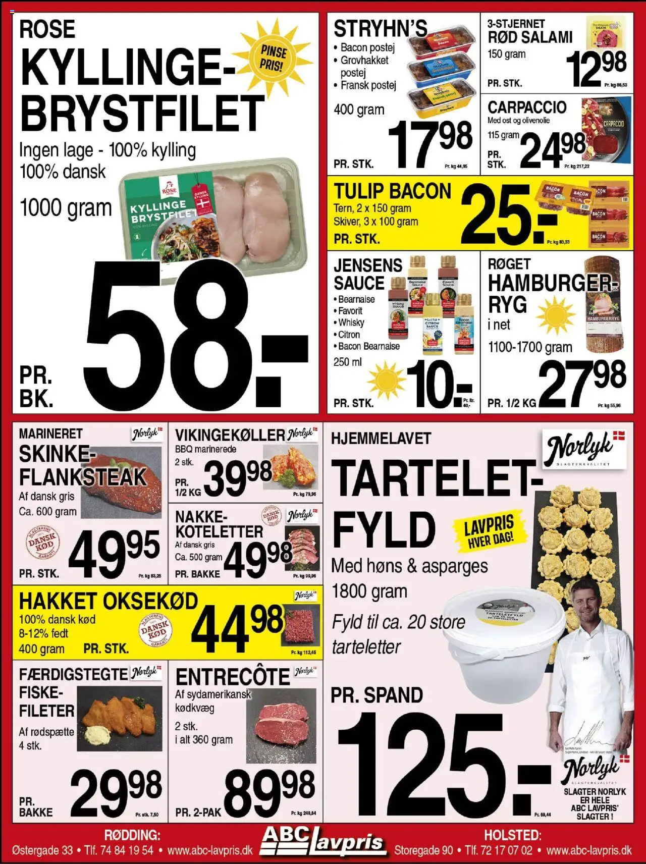 Abc Lavpris Tilbudsavis gyldig fra 04.06.2025 | Side: 3 | Produkter: Ost, Koteletter, Oksekød, Hamburgerryg