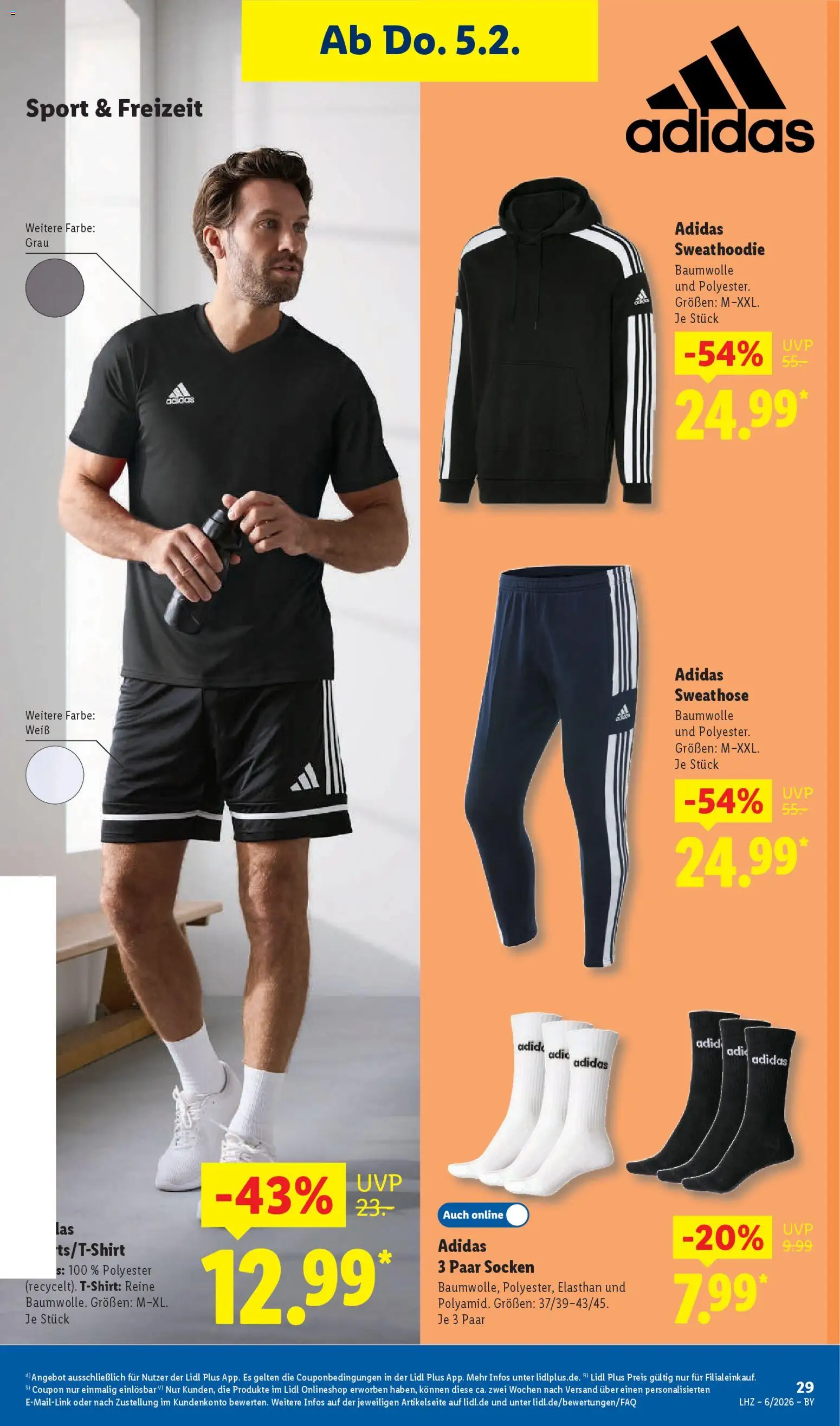 Lidl Prospekt Uffenheim – gültig ab 02.02.2026 | Seite: 39 | Produkte: Sweathose, Socken