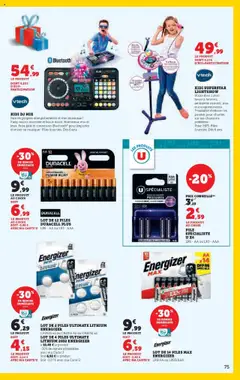 Hyper U - Prévisualisation de Hyper U - Prix bas de Noël valide à partir de 21.10.2025 | Page: 75 | Produits: Enceinte, Prise, Jeux, Piles