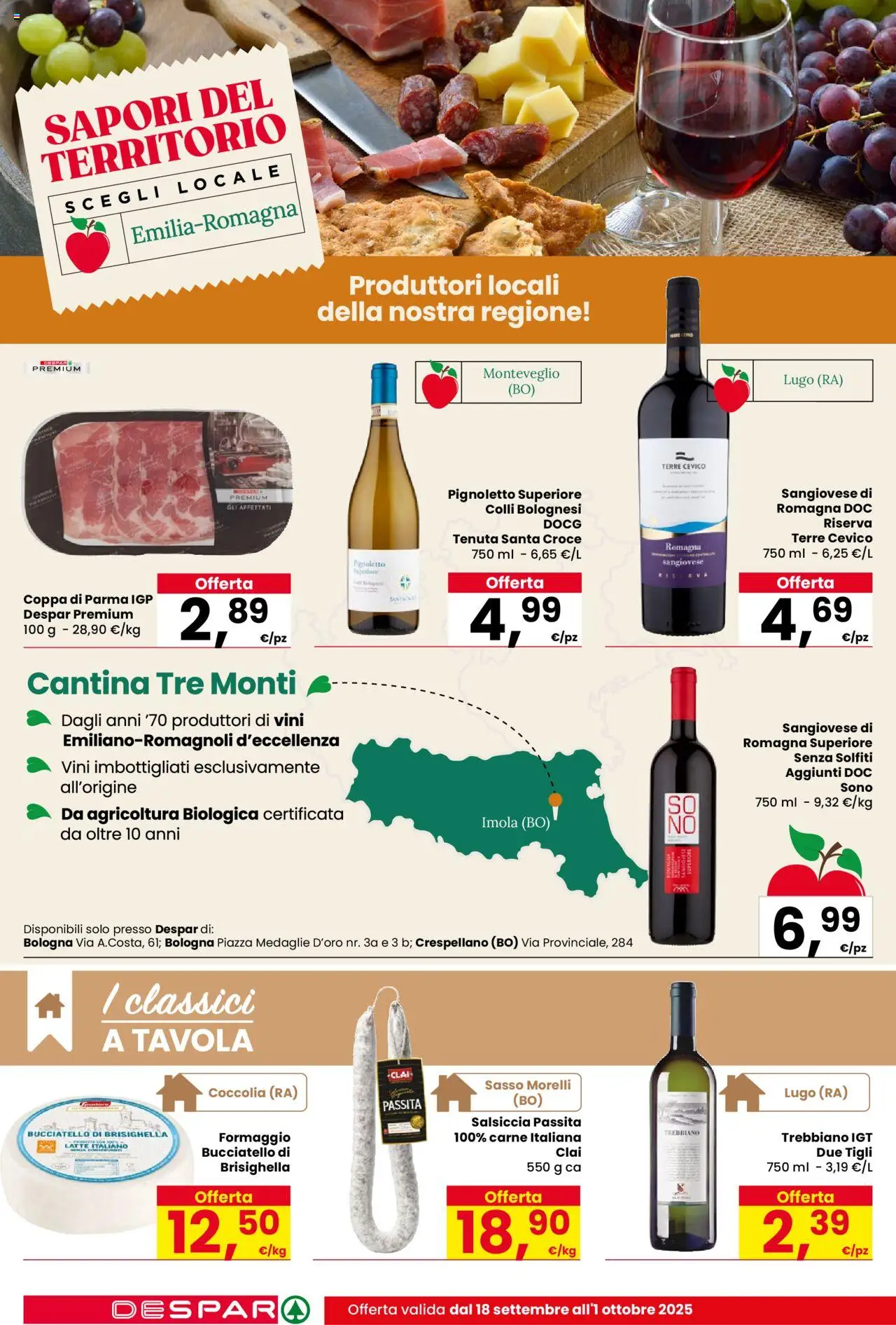 Volantino Despar del 18.09.2025 | Pagina: 12 | Prodotti: Latte, Formaggio, Salsiccia