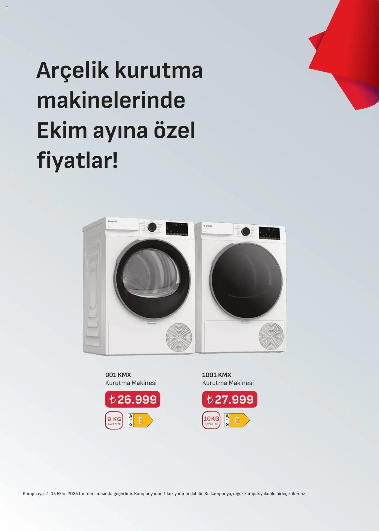Arçelik Katalog - 01.10.2025 tarihinden itibaren geçerlidir | Sayfa: 23 | Ürünler: Kurutma makinesi