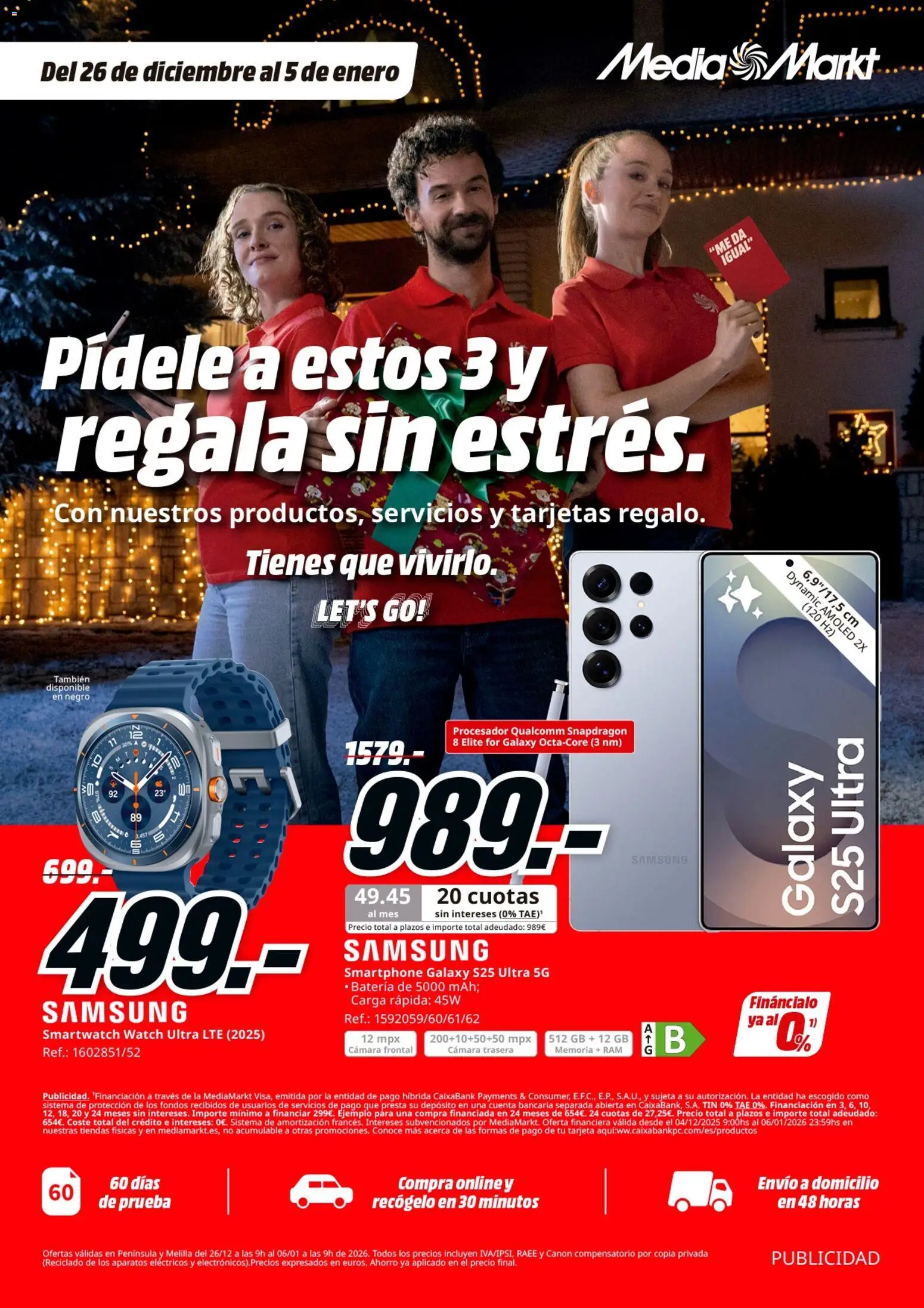 Media Markt folleto │ válido desde el 26.12.2025 | Página: 1 | Productos: Smartphone, Cámara, Batería