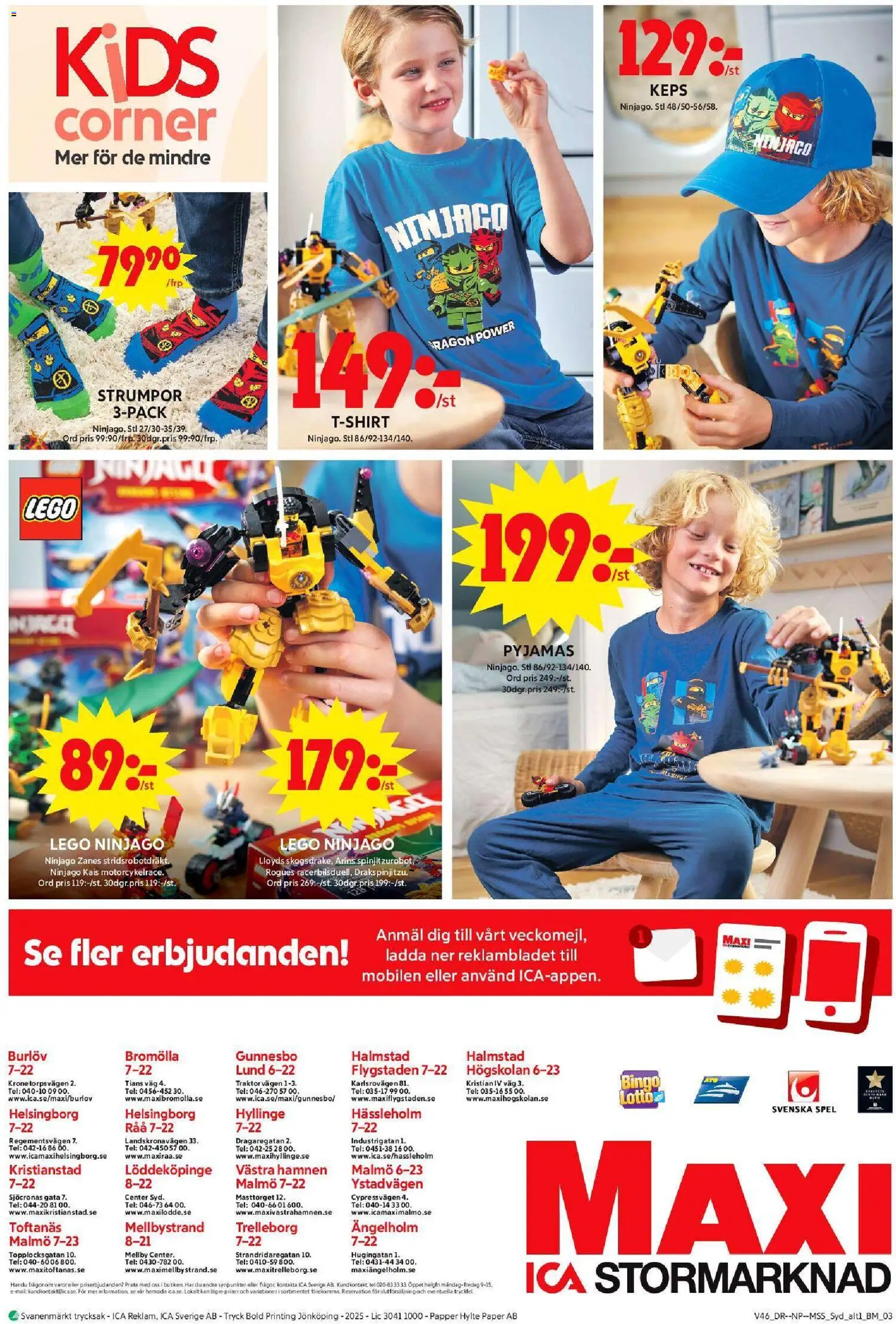 ICA Maxi reklamblad aktuell från 10.11.2025 | Sida: 10 | Produkter: Keps, Pyjamas, Set, Spel