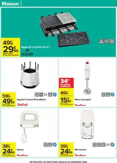 Carrefour - Prévisualisation de Carrefour catalogue Apero dinatoire valide à partir de 02.12.2025 | Page: 78 | Produits: Mixeur, Mixeur plongeant, Raclette, Appareil à raclette