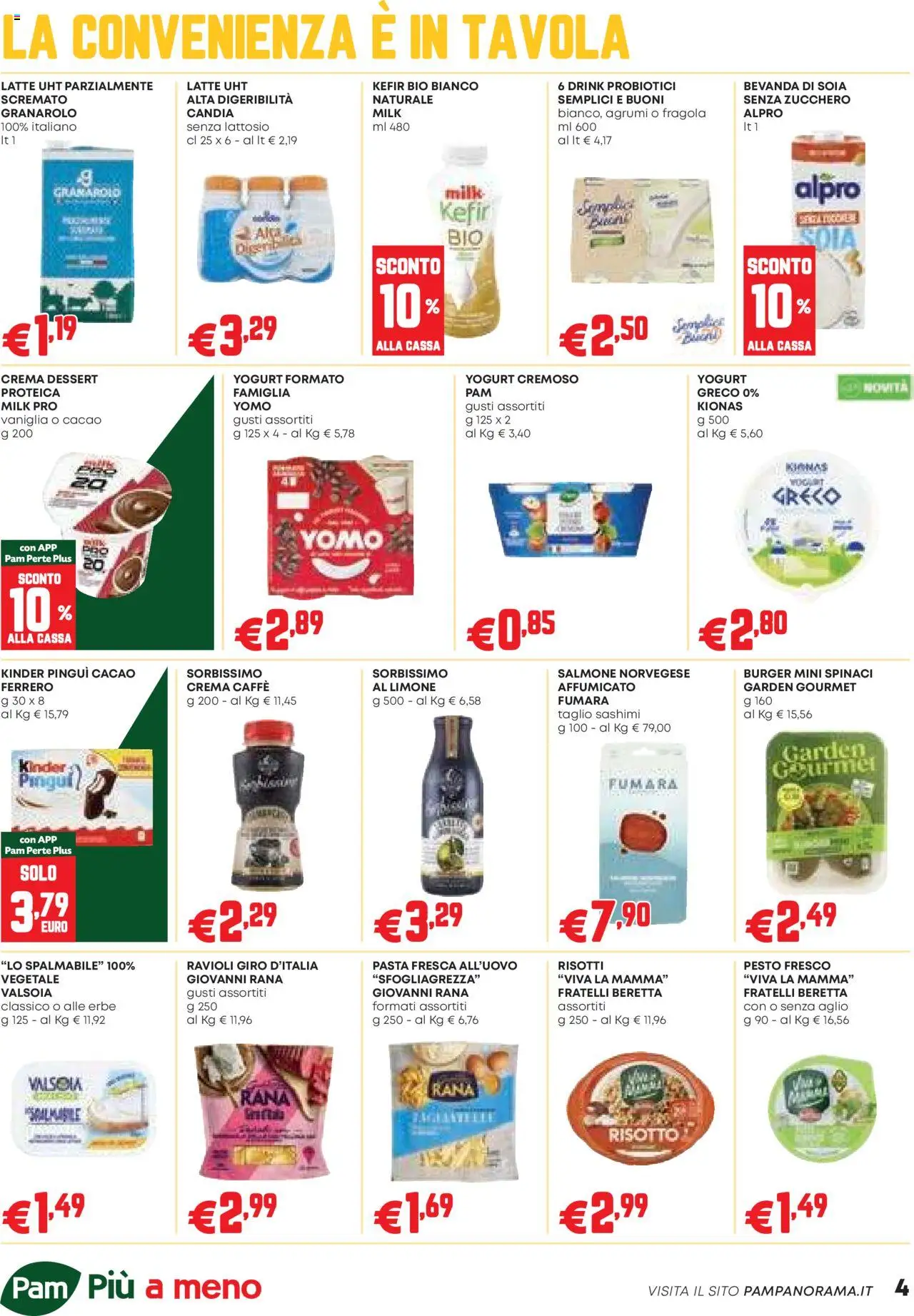 Volantino PAM del 07.08.2025 | Pagina: 4 | Prodotti: Crema, Limone, Pesto, Bevanda di soia