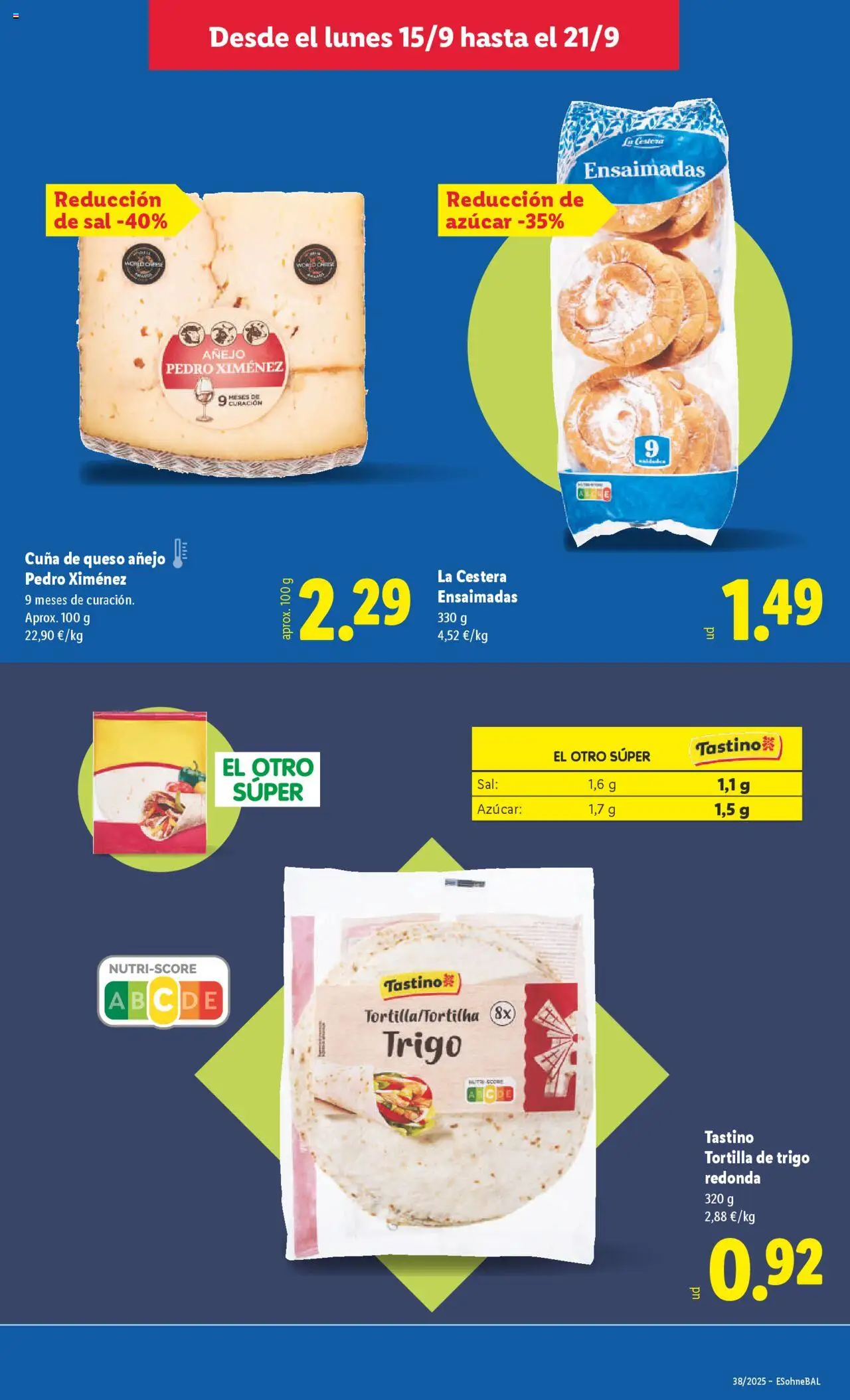 Lidl folleto │ válido desde el 15.09.2025 | Página: 17 | Productos: Queso, Cuna