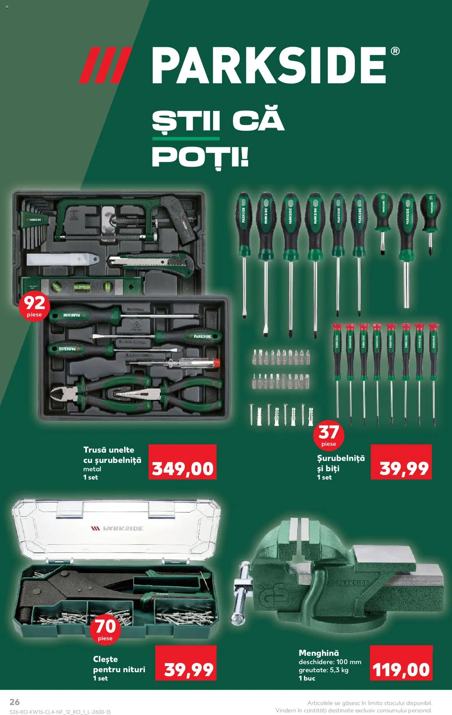 Noul catalog Kaufland – valabil de la 08.04.2026 | Pagină: 26 | Produse: Clește