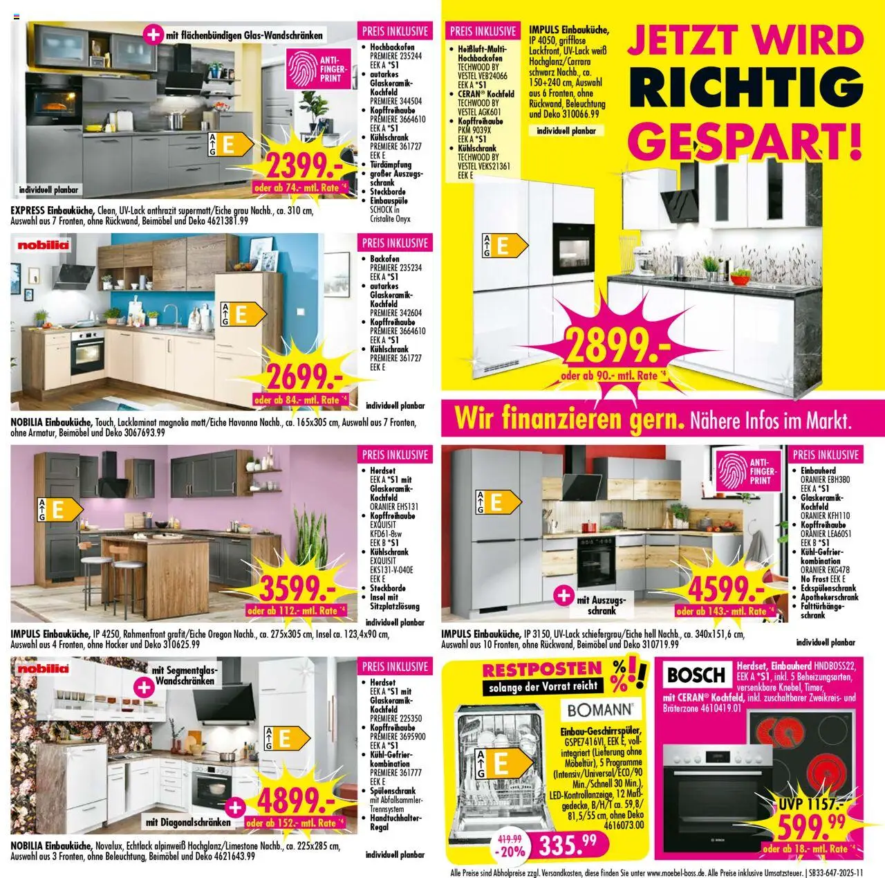 SB Möbel Boss Prospekt Neubrandenburg - gültig ab dem 09.08.2025 | Seite: 11 | Produkte: Bosch, Hocker, Handtuchhalter, Backofen