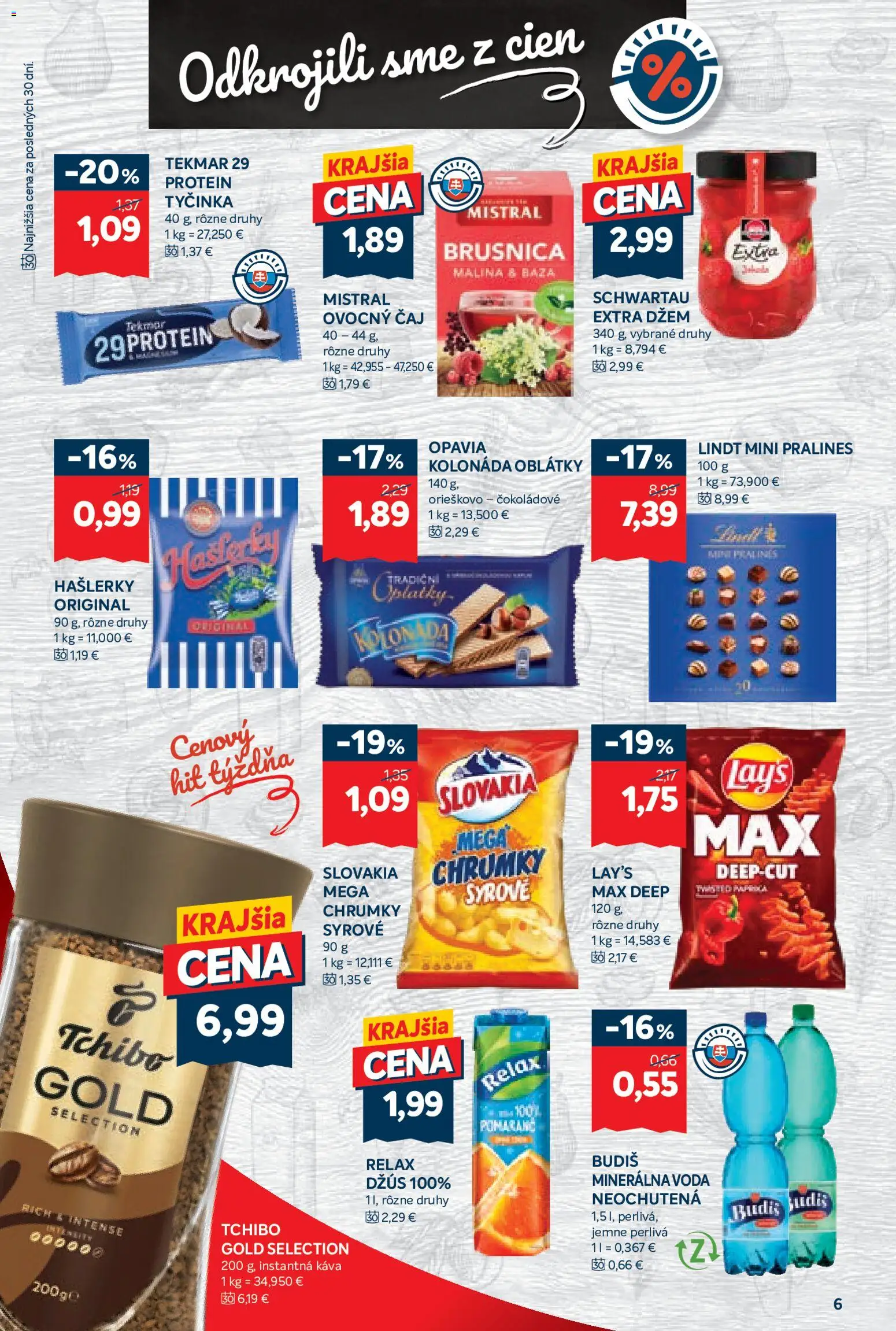 Nové Kraj akcie – leták je platný od 11.12.2025 | Strana: 10 | Produkty: Káva, Čaj, Voda, Minerálna voda