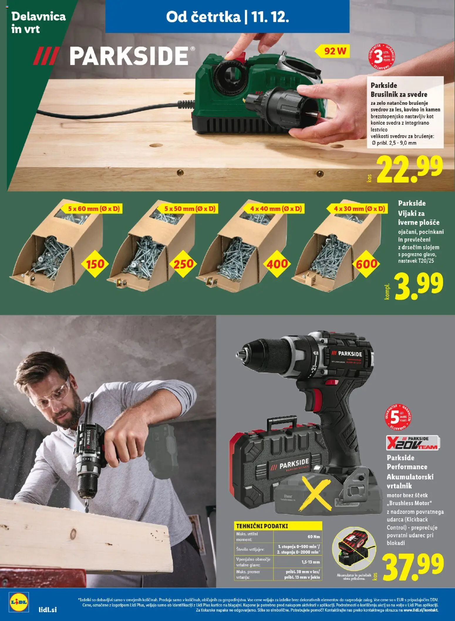 Novi Lidl katalog ponudbe – veljaven od 11.12.2025 | Stran: 28 | Izdelki: Akumulator, Polnilnik, Vrtalnik, Brusilnik