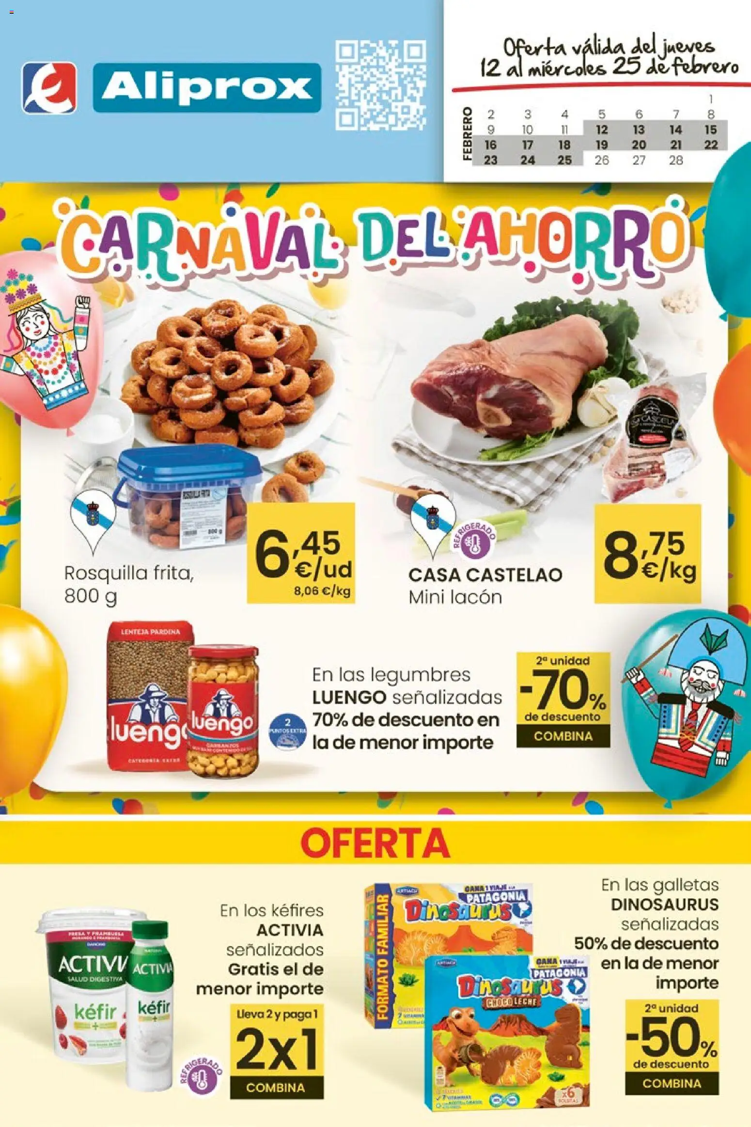 Eroski - Carnaval del ahorro │ válido desde el 12.02.2026 | Página: 1 | Productos: Leche, Galletas