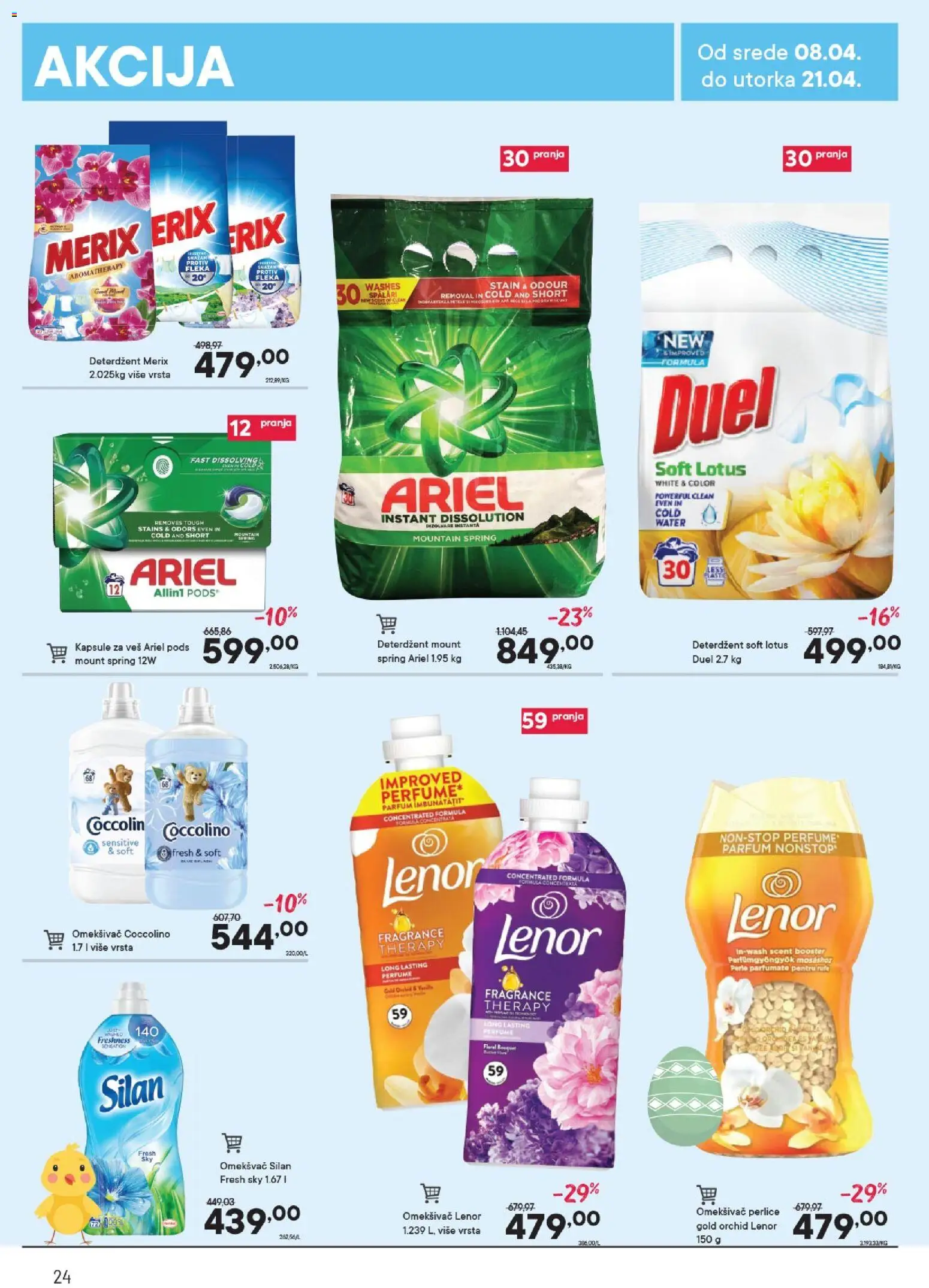 PerSu katalog - važi od 08.04.2026 | Strana: 24 | Proizvode: Ariel, Lenor, Kapsule, Coccolino